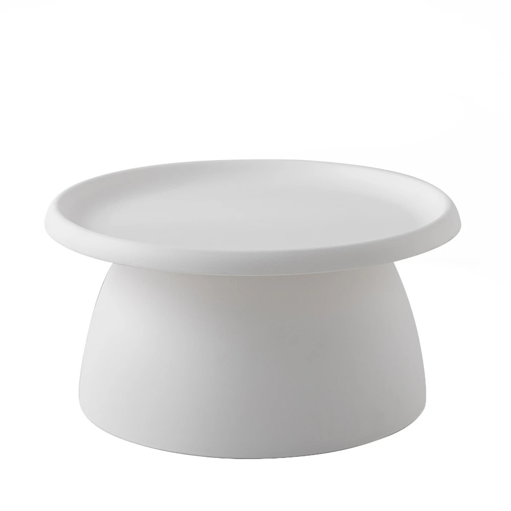 1 Artiss Coffee Table Round 71CM Plastic - White, 1 of 7