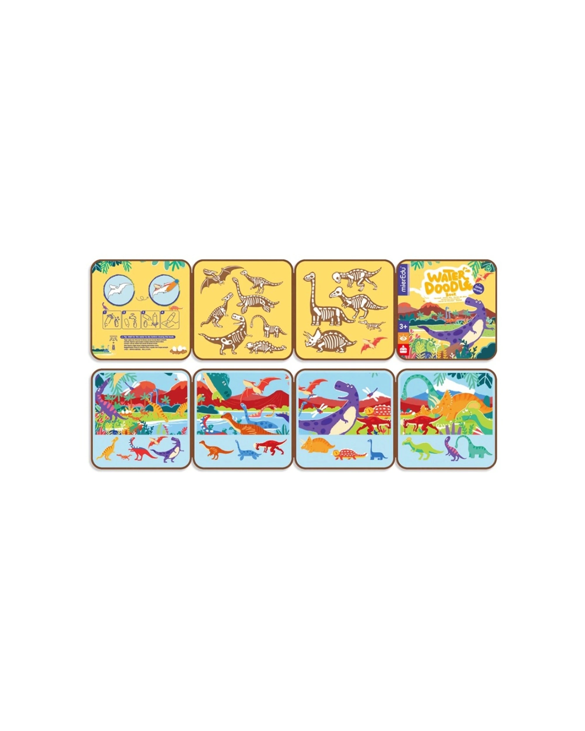 3 Mieredu Water Doodle Book Dino World Reusable Kids Colouring Learning, 3 of 3