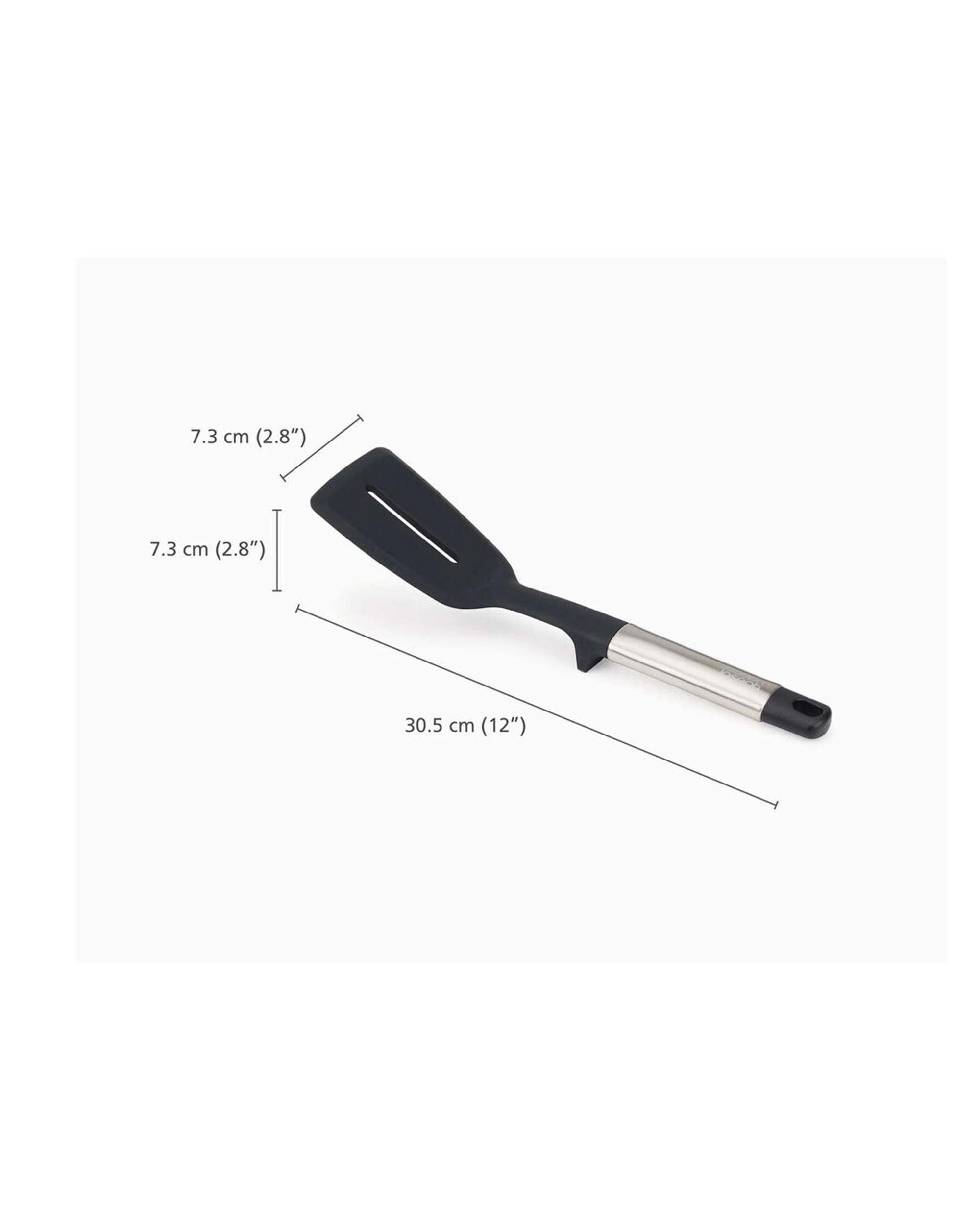 7 Joseph Joseph 2PK Elevate Silicone Steel Slotted Turner 30.5cm Weighted Handle - Black, 7 of 7