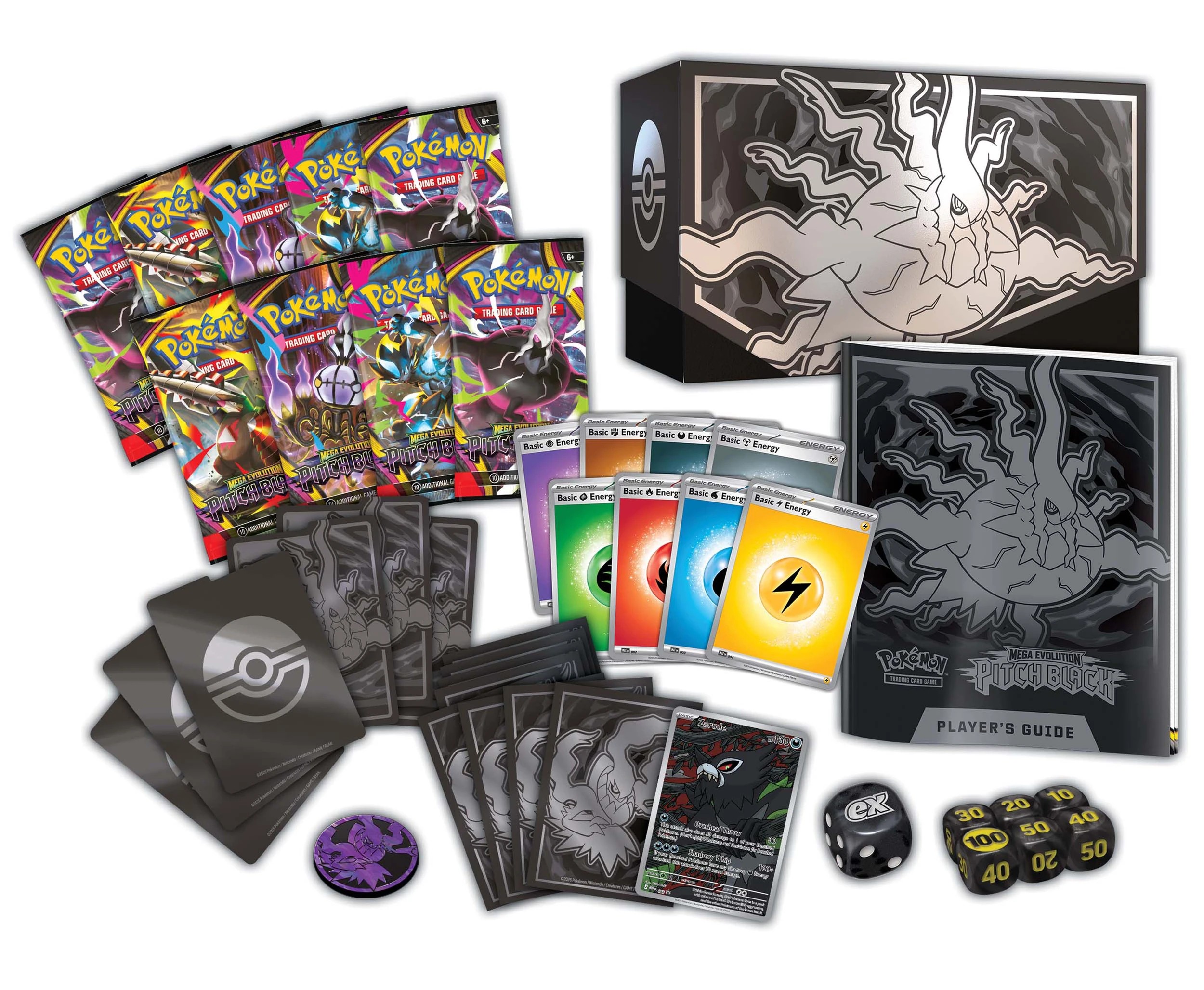 5 Pokemon Trading Card Game: Mega Evolution Pitch Black Elite Trainer Box, 5 of 6