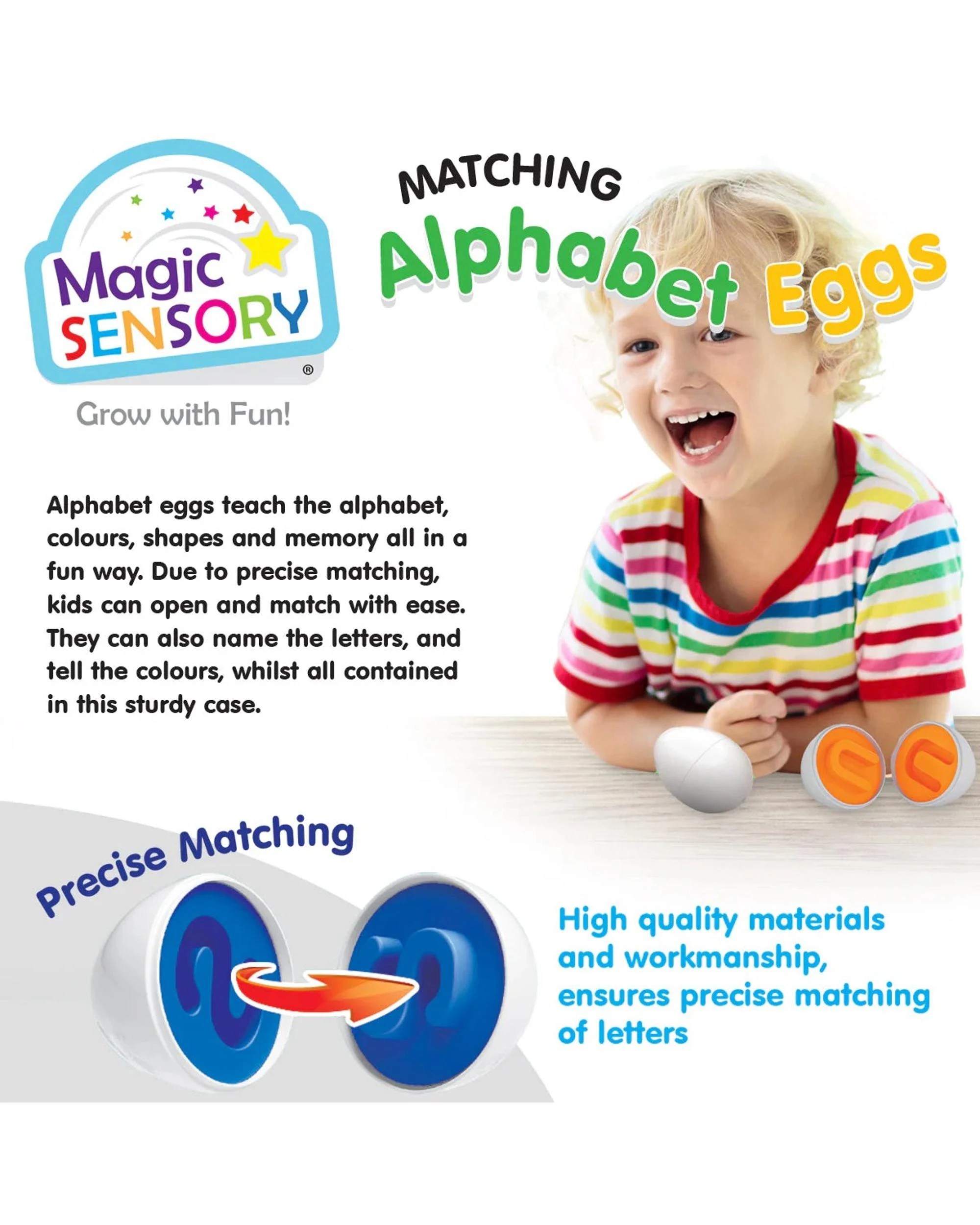 5 Magic Sensory Matching Alphabet Eggs, 5 of 6