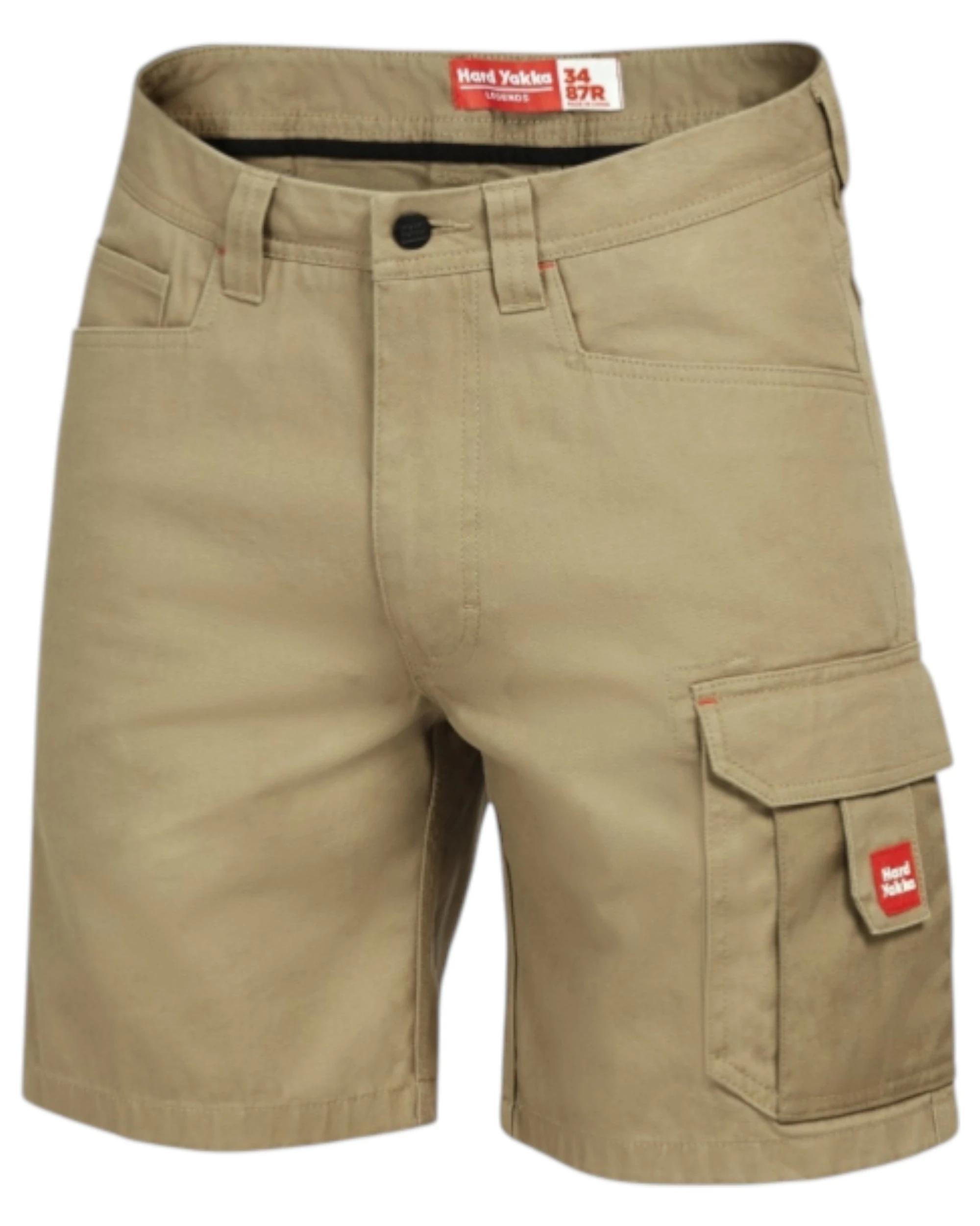 1 Hard Yakka Mens Legends Cargo Short Work Wear Khaki KHAKI, 1 of 6