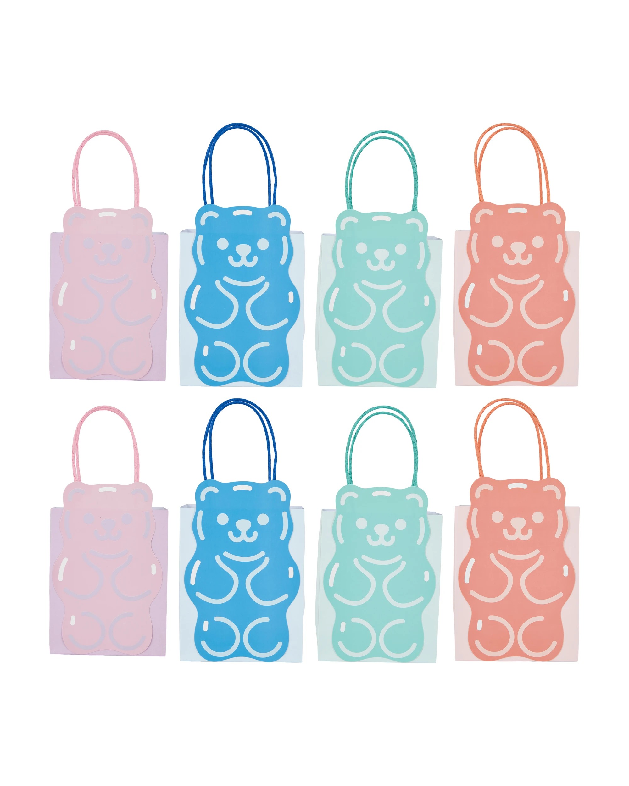 1 8 Piece Gummy Bear Shaped Loot Bags, 1 of 6