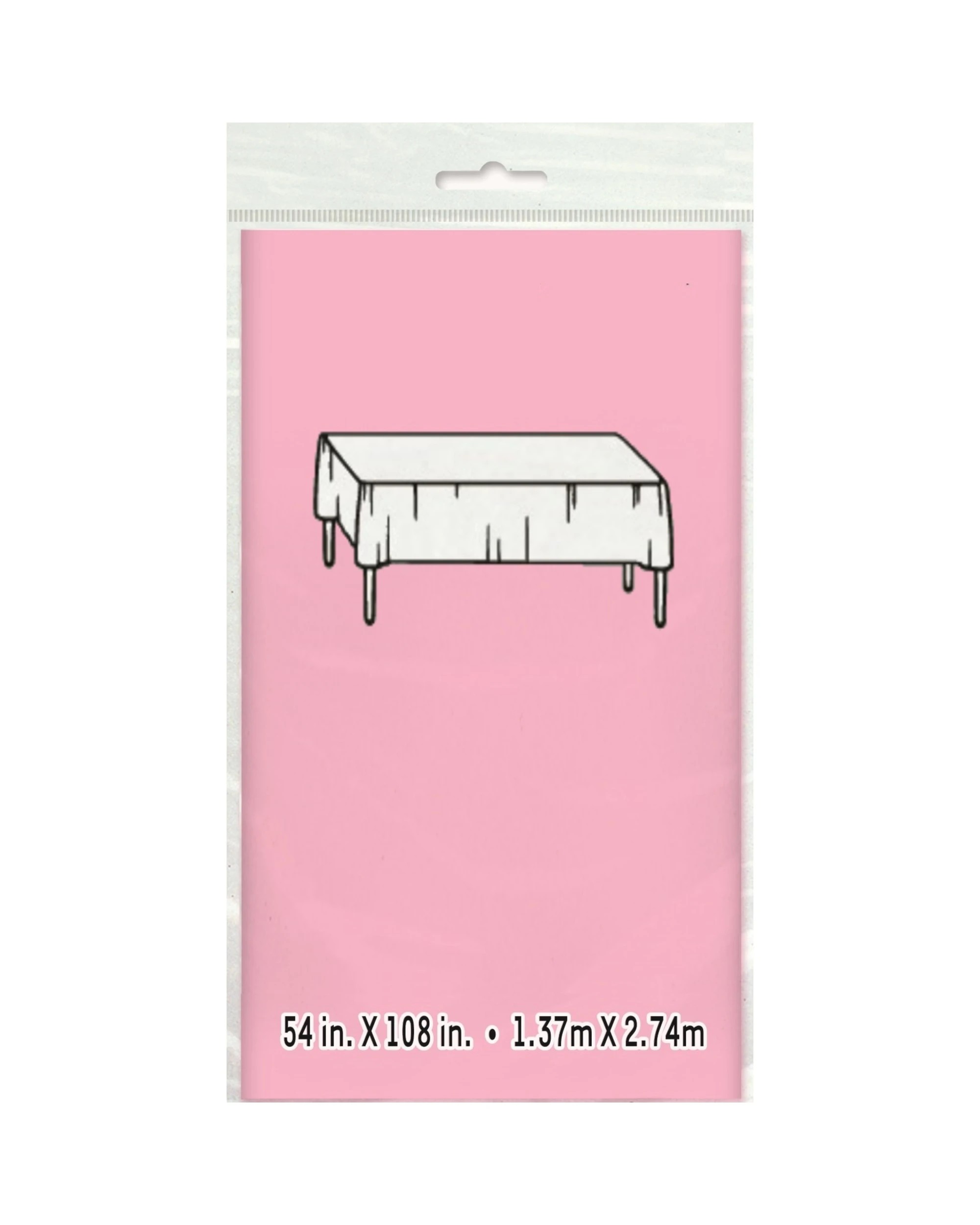 2 Unique Lovely Pink Rectangular Plastic Tablecloth - Light Pink, 2 of 2