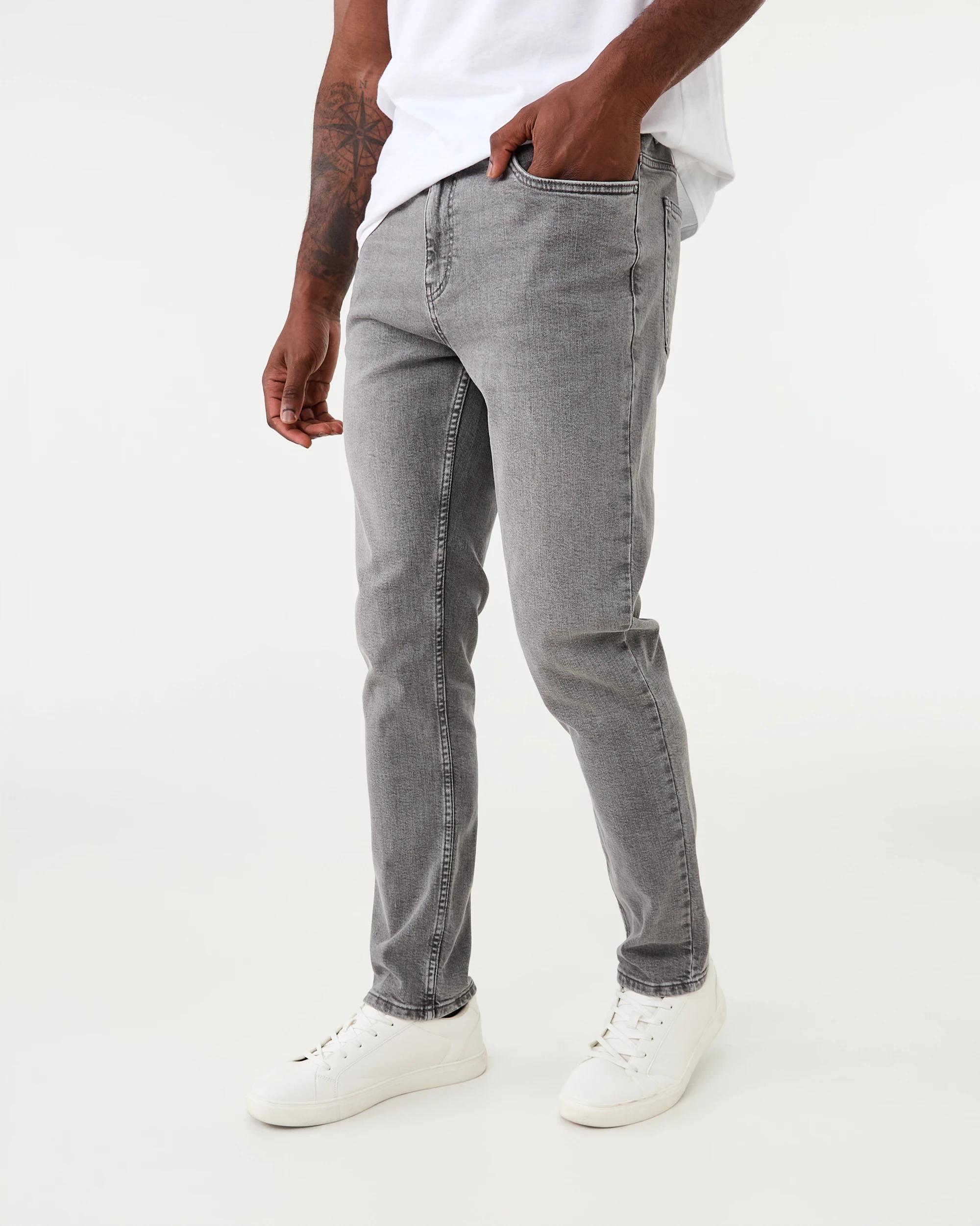 2 Slim Fit Stretch Jeans Grey Wash, 2 of 6