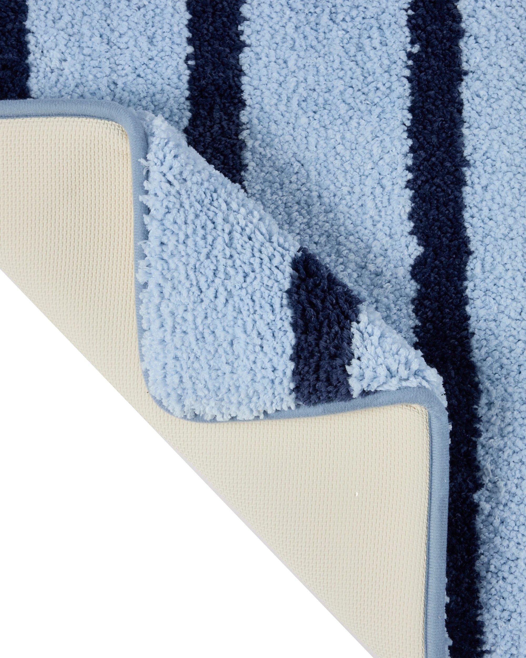 2 Memory Foam Bath Mat - Blue Stripe, 2 of 5