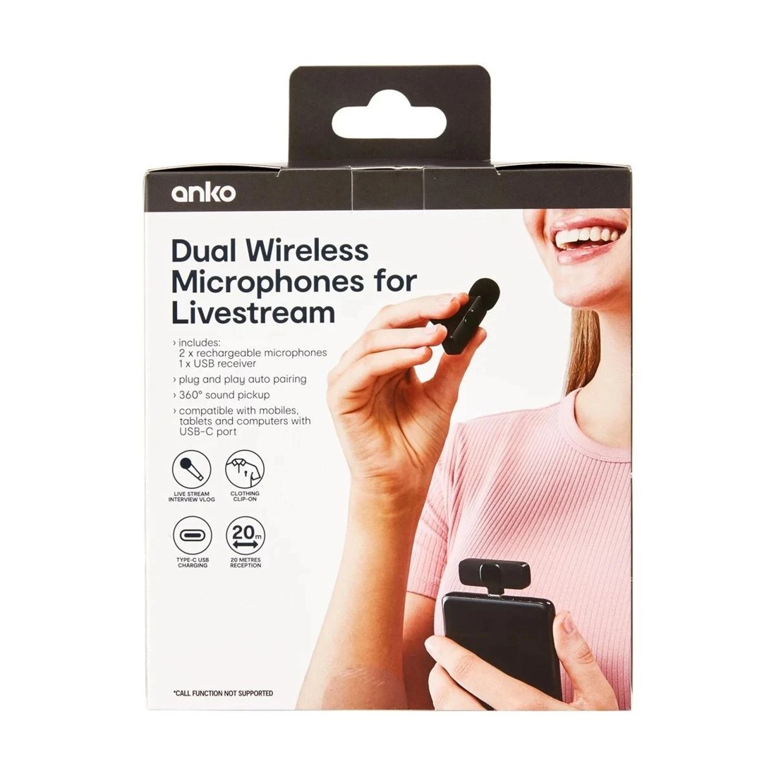 8 2 Pack Wireless Mini Microphones, 8 of 9