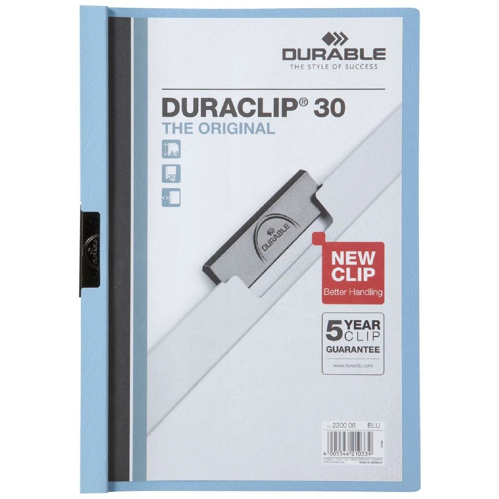 1 Durable A4 Duraclip 30 Clamp File Blue, 1 of 1