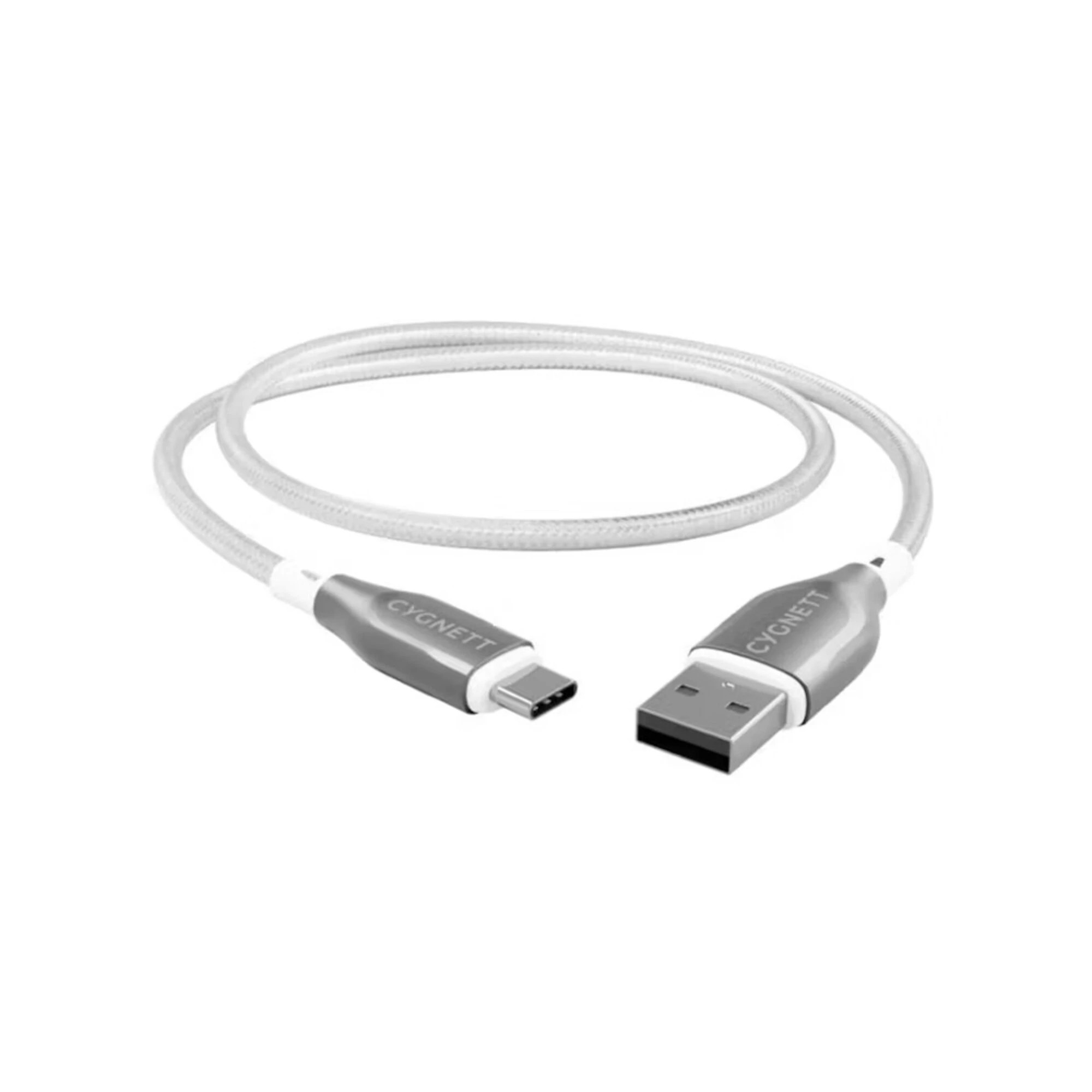1 Cygnett - Armoured 1m USB-C to USB-A Cable - White, 1 of 4