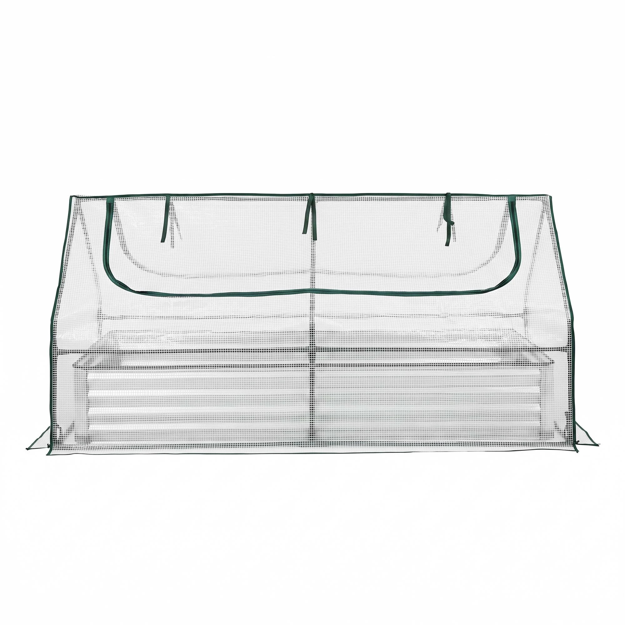 9 Green Fingers 3 in 1 Raised Garden Bed with Greenhouse Galvanised Planter Box Kit - White, 9 of 9