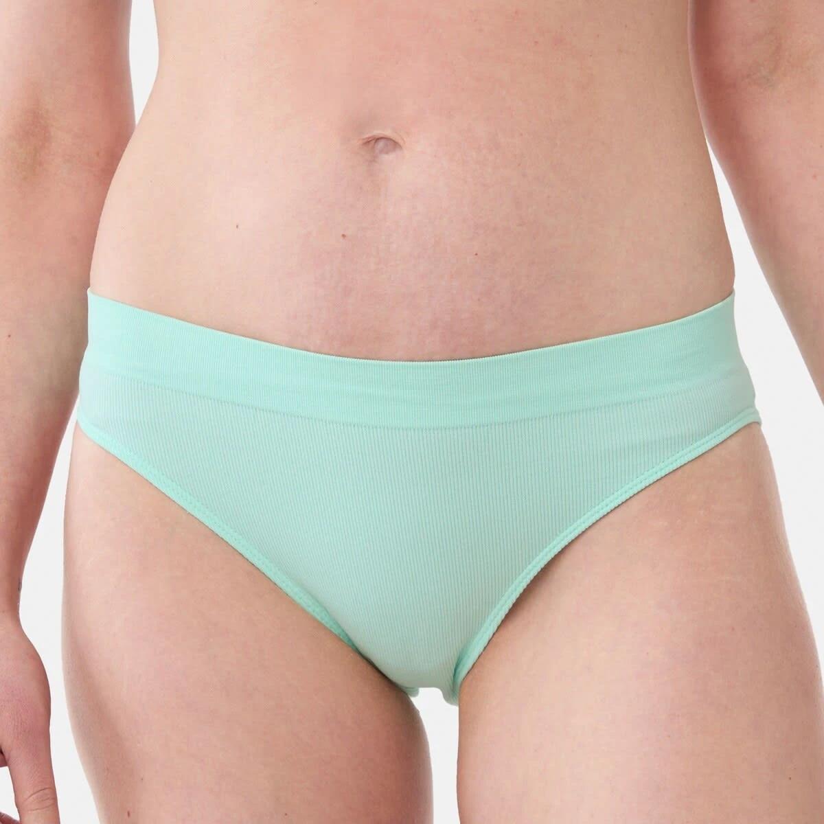 5 3 Pack Ribbed Seamfree Hi-Waist Bikini Briefs BLUE MARINE, BALLERINA, BRIGHT MINT, 5 of 8