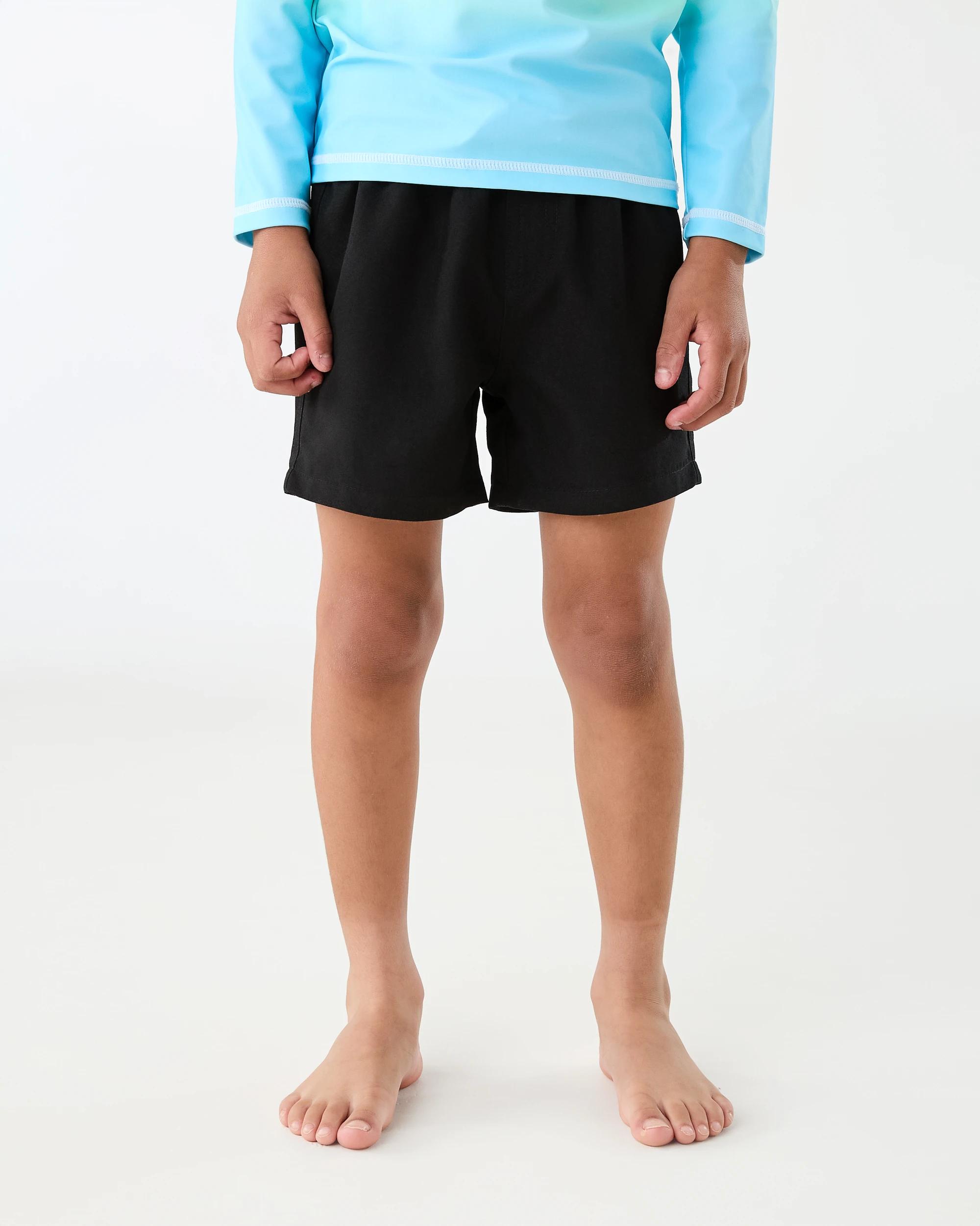 1 Plain Boardshorts Black, 1 of 5