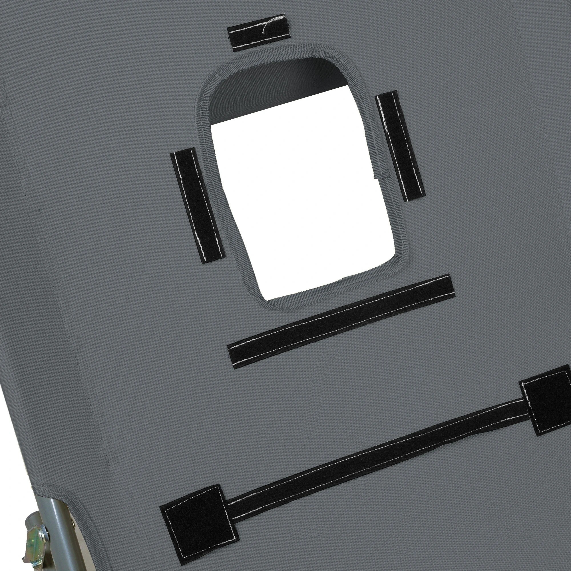 5 Levede Folding Beach Lounge Chair with Face Hole Sun Lounger Camping - Grey, 5 of 9