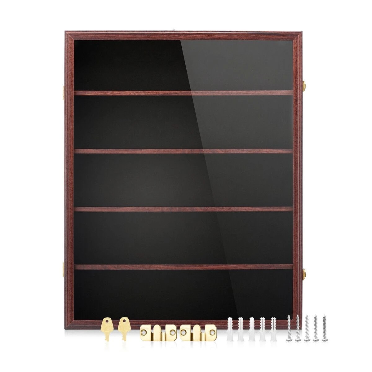 5 Ausway Sports Card Display Case Wall Mounted Lockable Cabinet for Graded PSA NBA Basketball Trading Cards, 5 of 7
