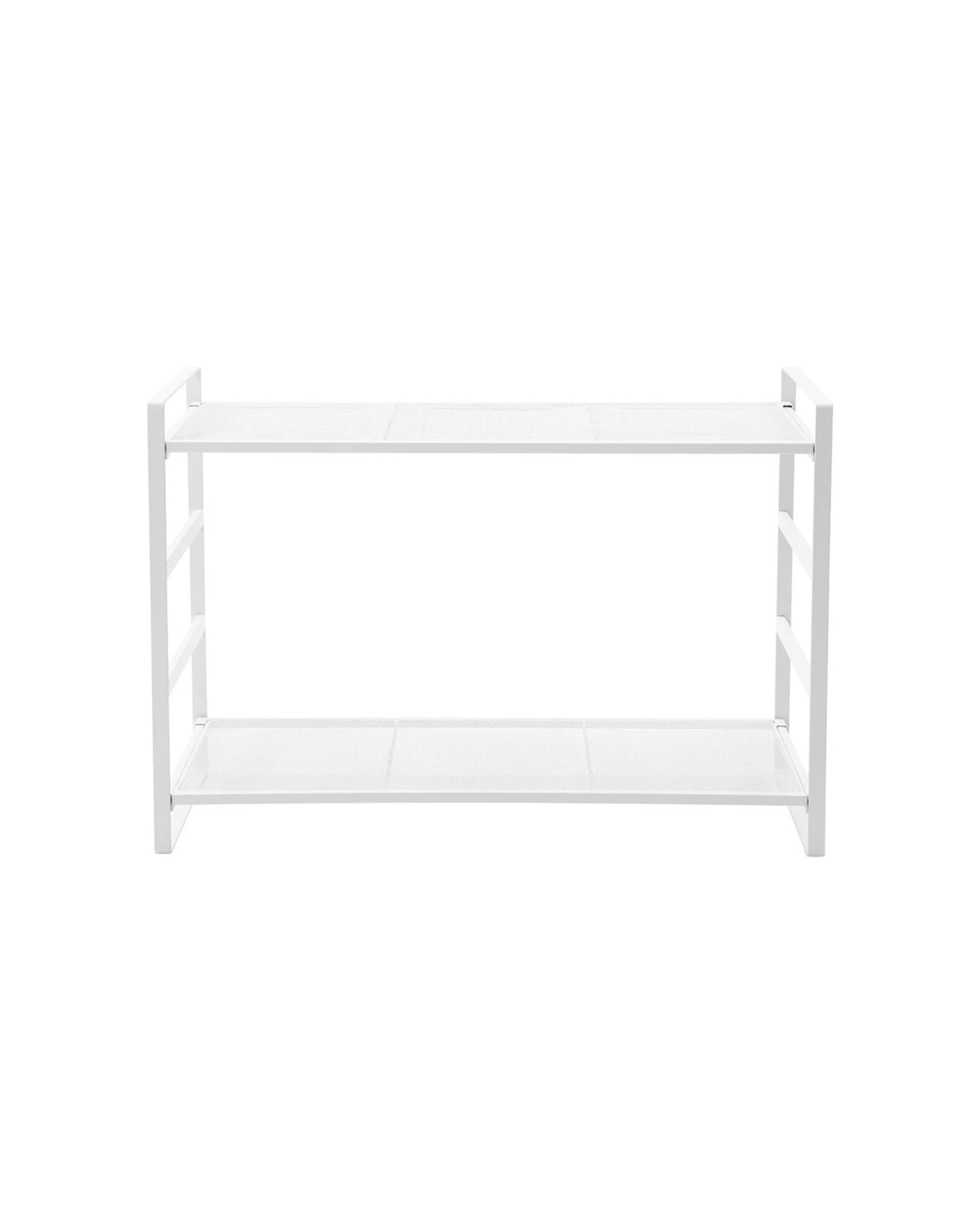 2 Boxsweden Mesh Wire 2 Tier 73cm Storage Holder Shelf Organiser Rack Stand
 - White, 2 of 5