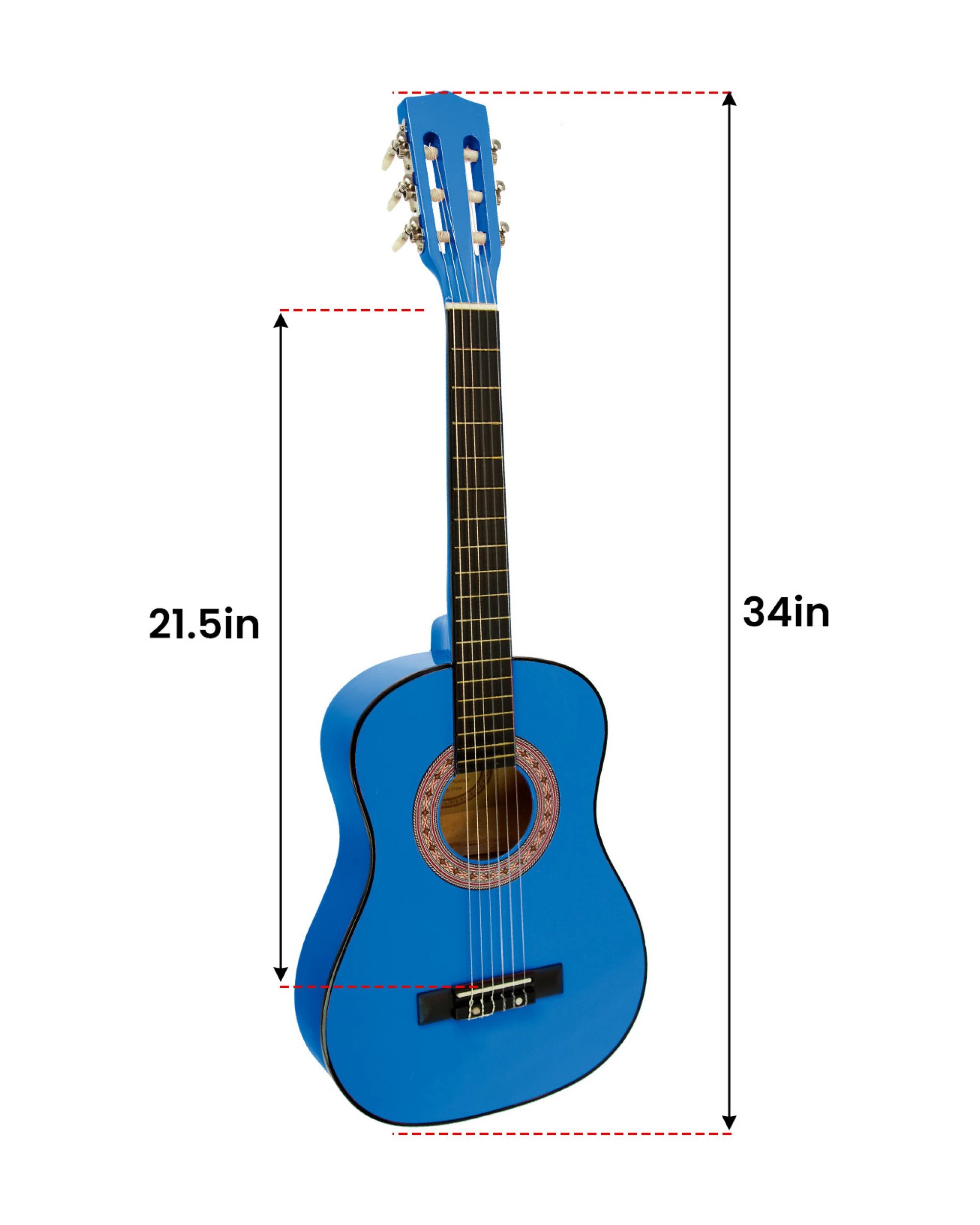 2 Karrera 34in Acoustic Childrens Guitar - Blue, 2 of 4