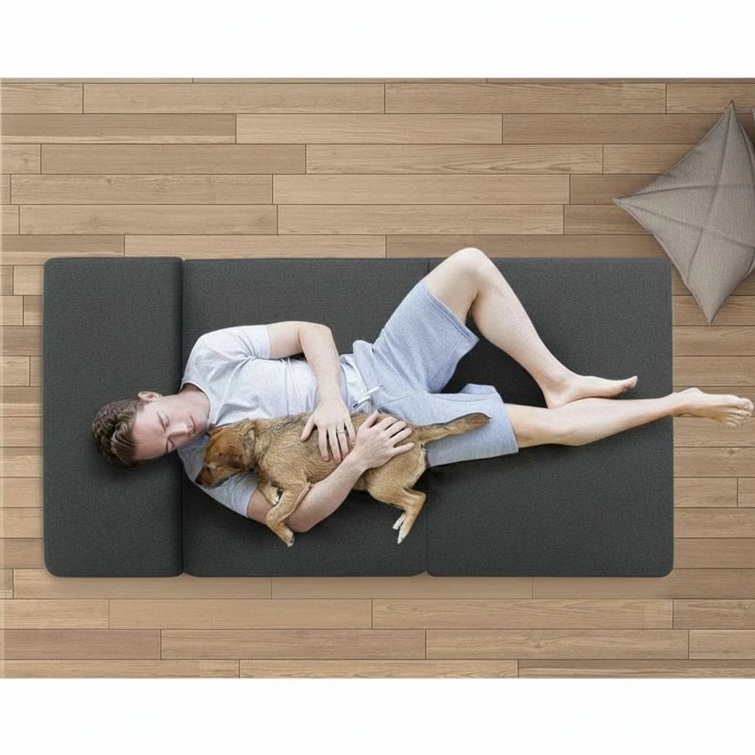 2 Giselle Bedding Foldable Mattress Folding Foam Bed Floor Mat - Grey, 2 of 4