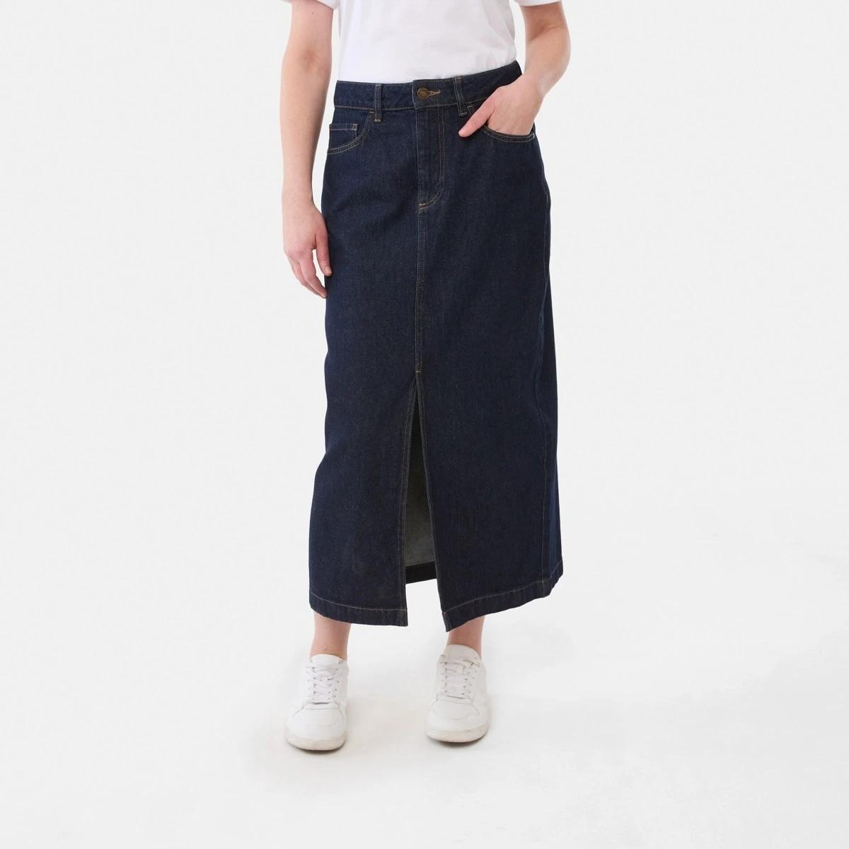 1 Denim Maxi Skirt INDIGO WASH, 1 of 5