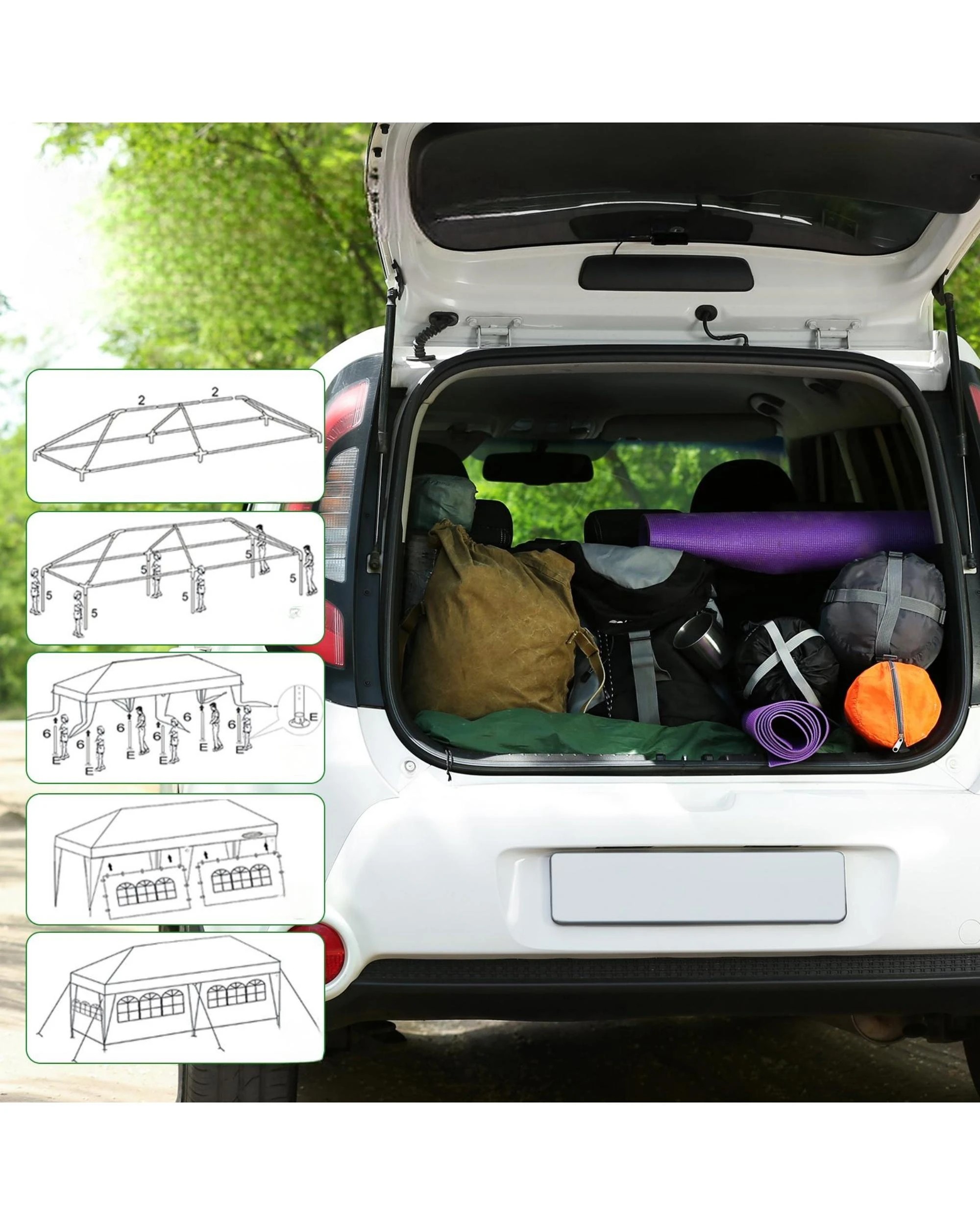 4 Advwin 3x6m Marquee Gazebo Outdoor Wedding Canopy Tent - White, 4 of 7