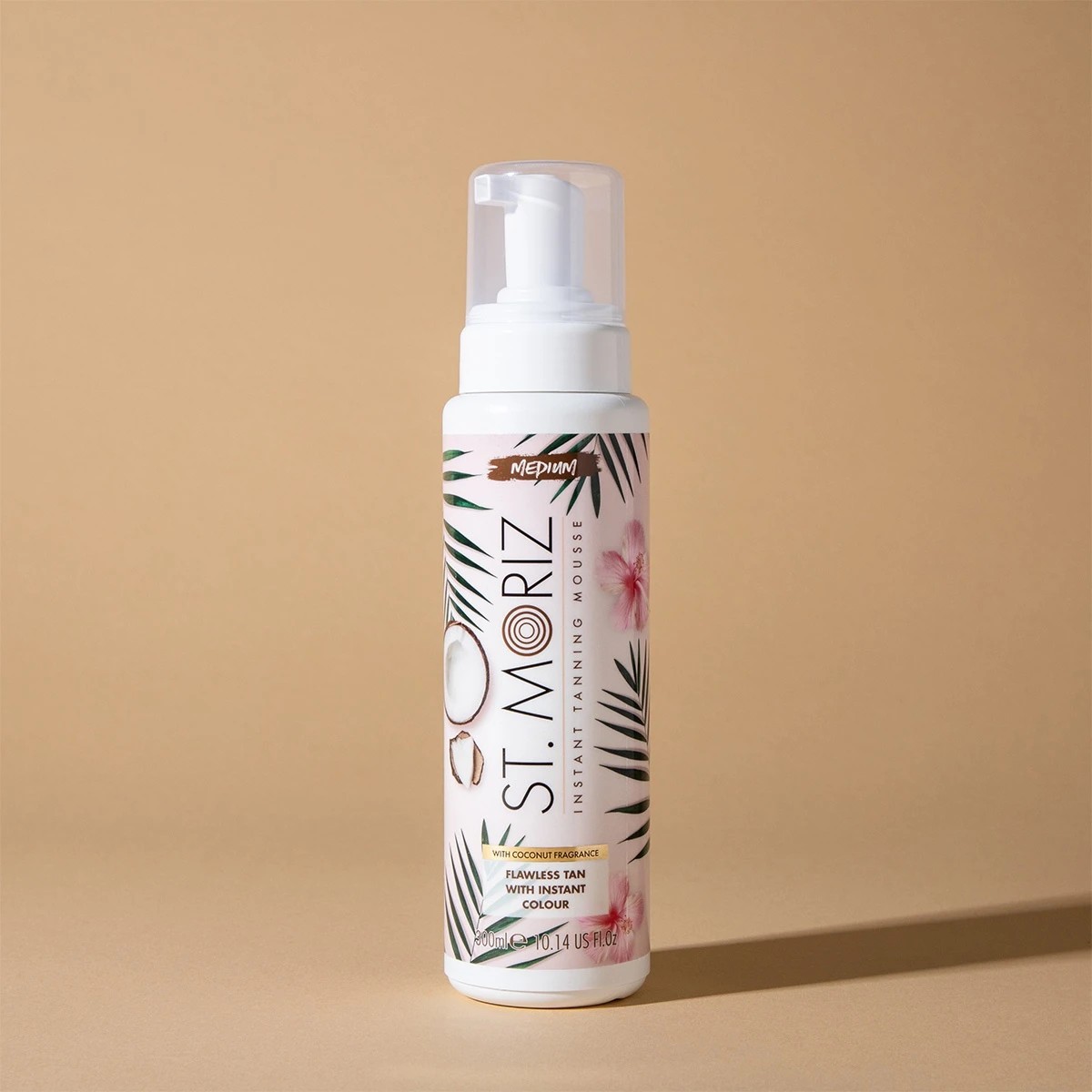 1 St. Moriz Medium Instant Tanning Mousse 300ml - Coconut Fragrance, 1 of 3