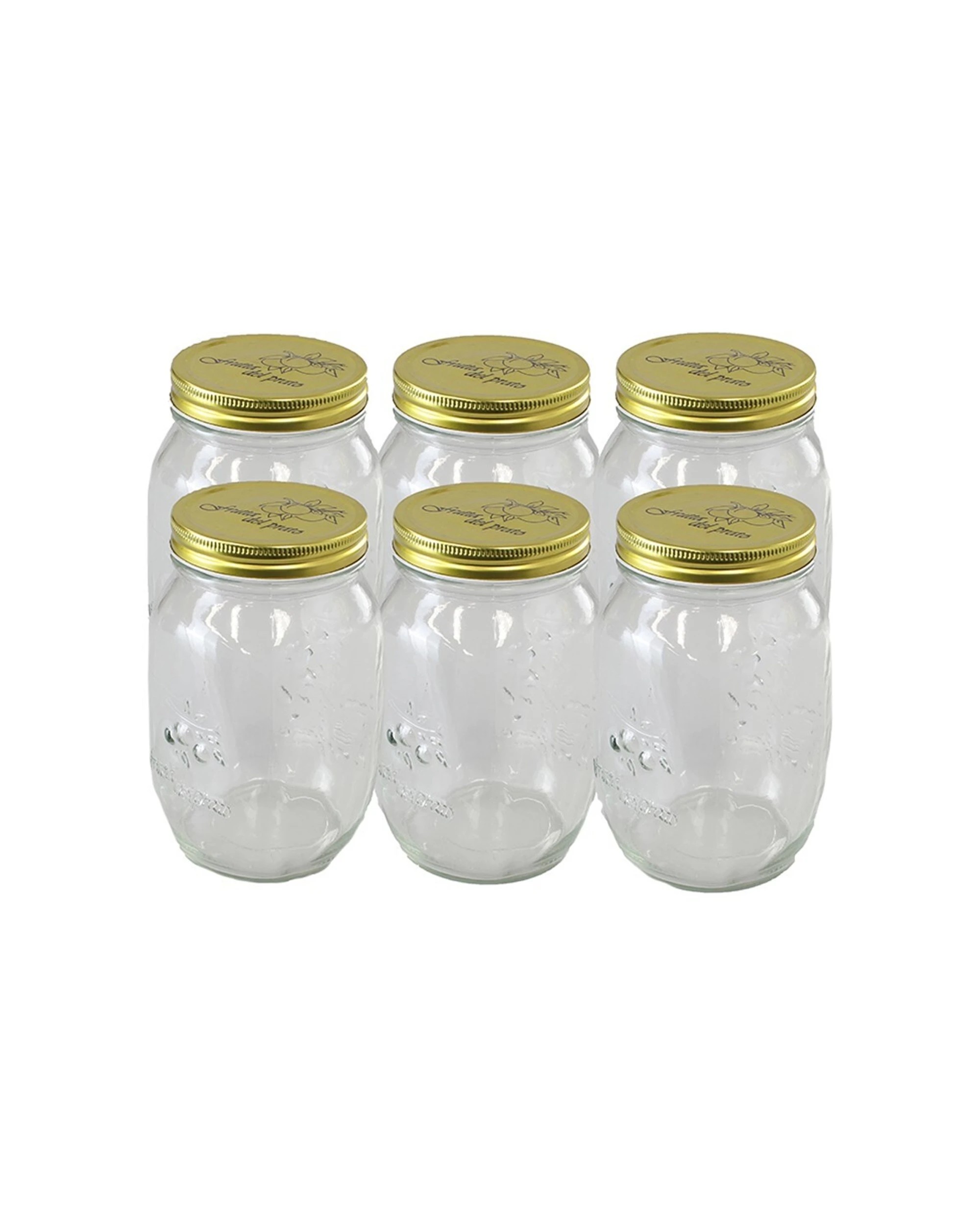 1 Lemon & Lime 6pk Roma Glass Conserve Jar 1L Airtight Screw Lid - Clear, 1 of 3