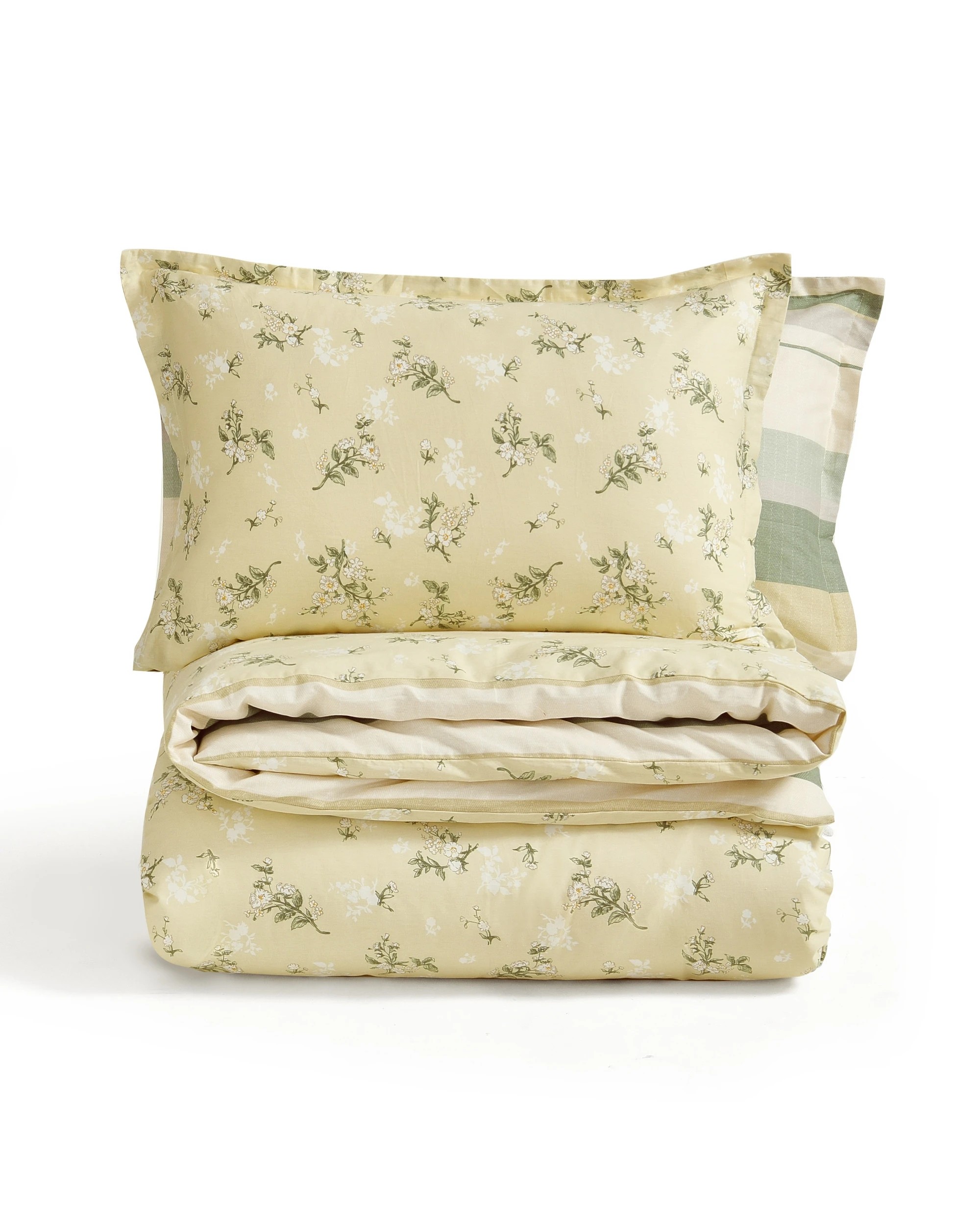 4 Dreamaker Otto 100% Cotton Reversible Quilt Cover Set - Queen Bed - Green, 4 of 8