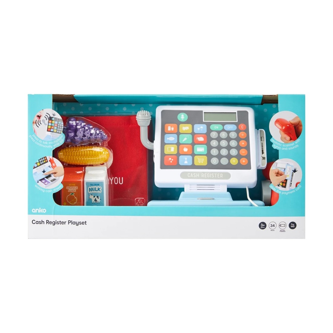 1 34 Piece Cash Register Playset, 1 of 5