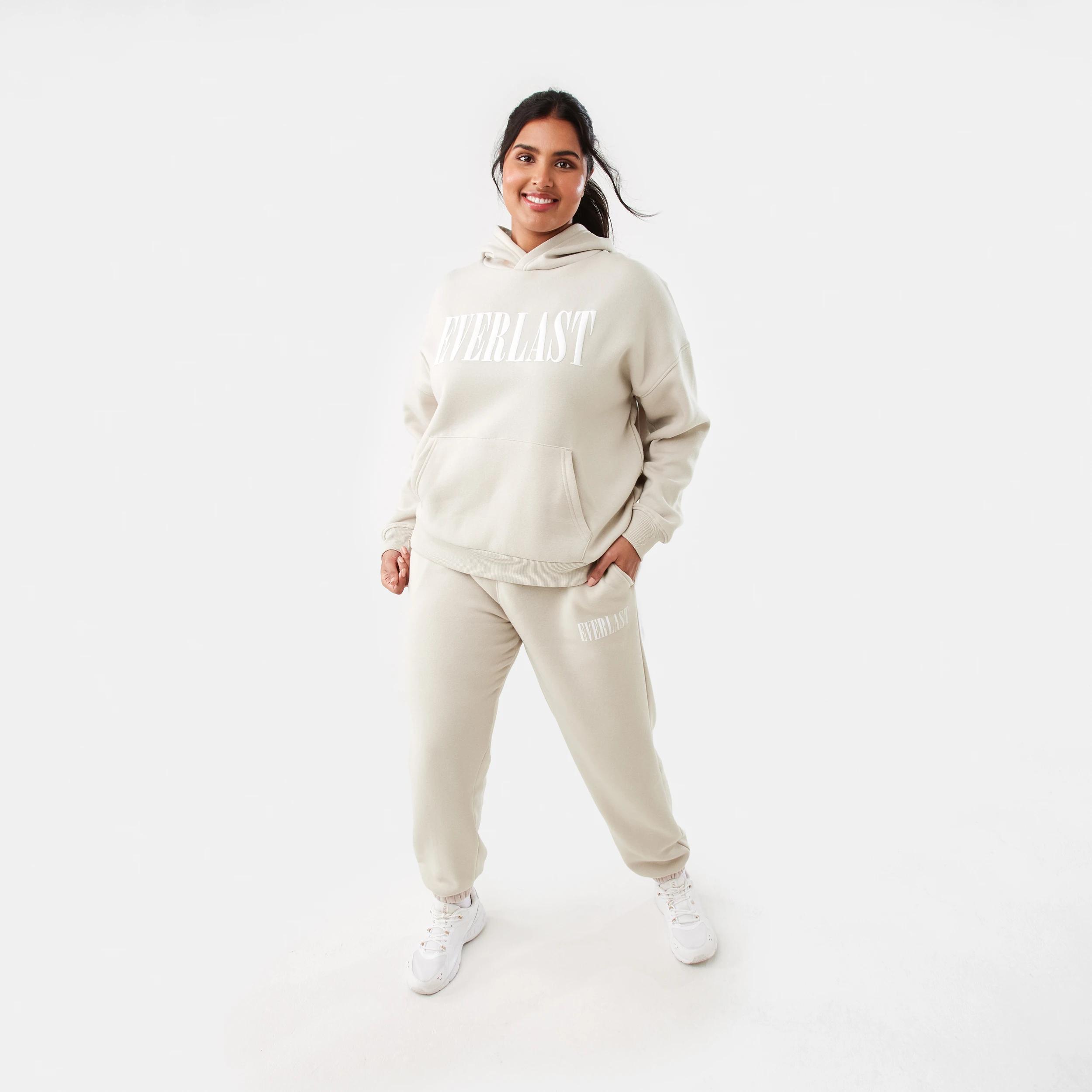 4 Everlast Womens Athletic Club Hoodie EVERLAST BUBBLE LOGO STONE, 4 of 9