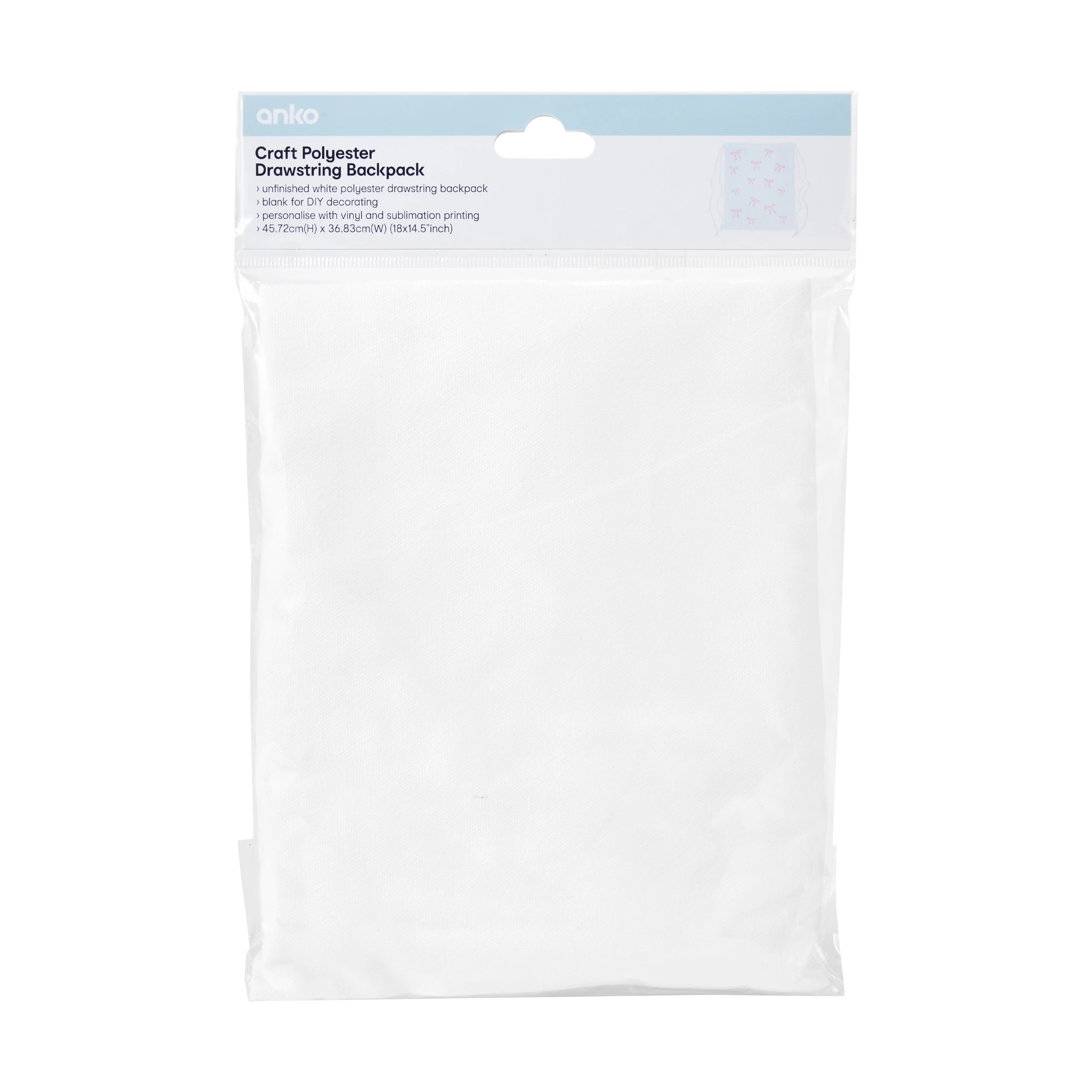 4 Craft Polyester Drawstring Backpack, 4 of 5