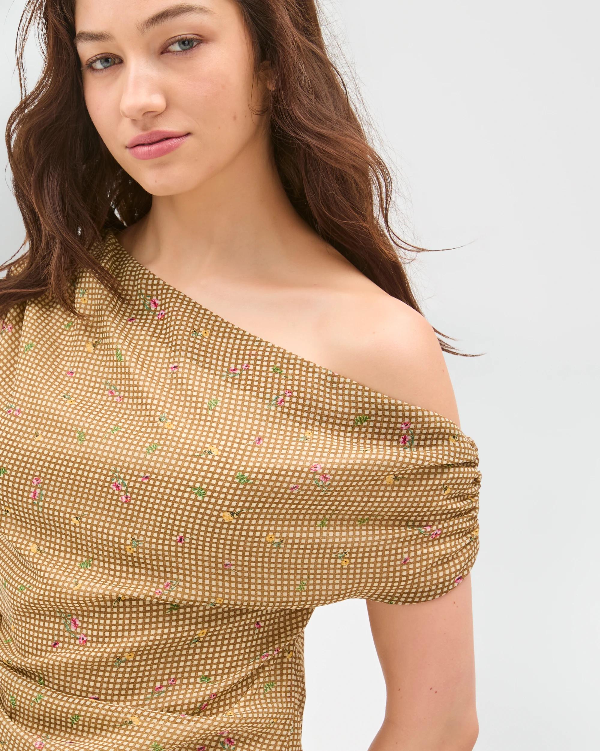 5 Lily Loves Off Shoulder Top GINGHAM DITSY, 5 of 7