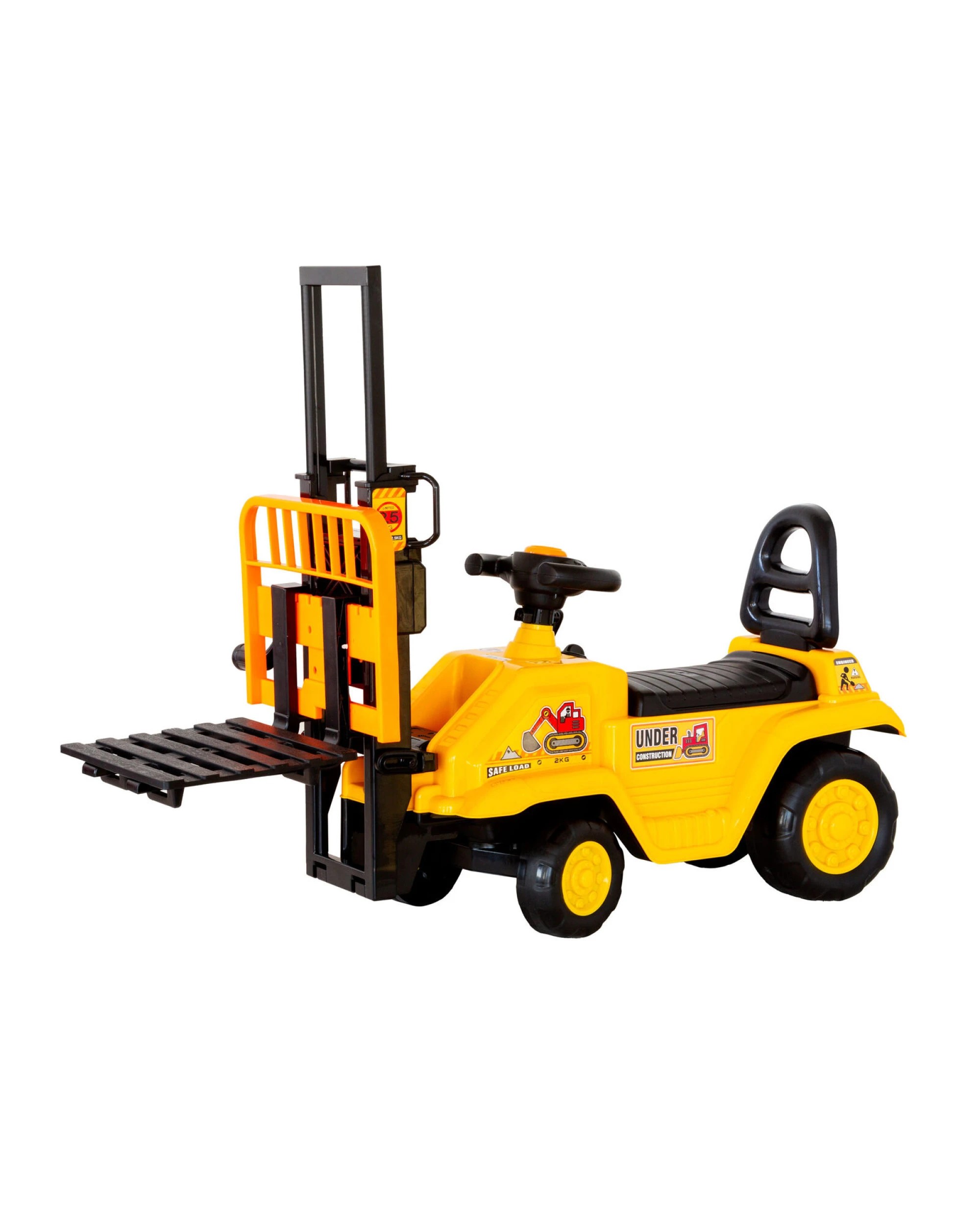 1 Lenoxx Kids Manual Forklift Ride-On with Working Mast Lift and Pallet, 1 of 9