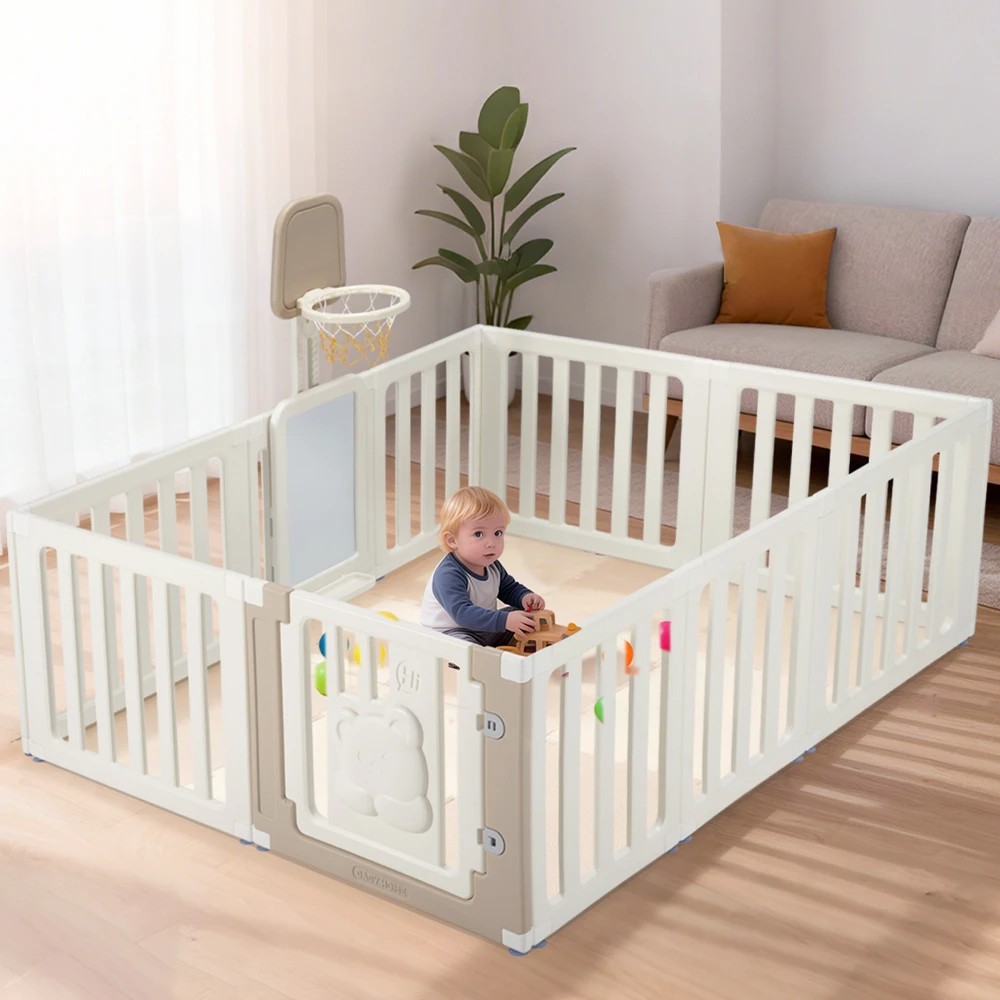 3 Playpals Kids Playpen 10-Panel Safety Gate with Drawing Whiteboard Toddler Fence - Multi, 3 of 3