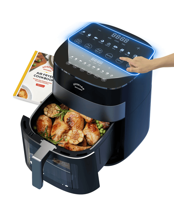 Auspure Air Fryer 7L Premium Digital with Cookbook Nonstick Tray