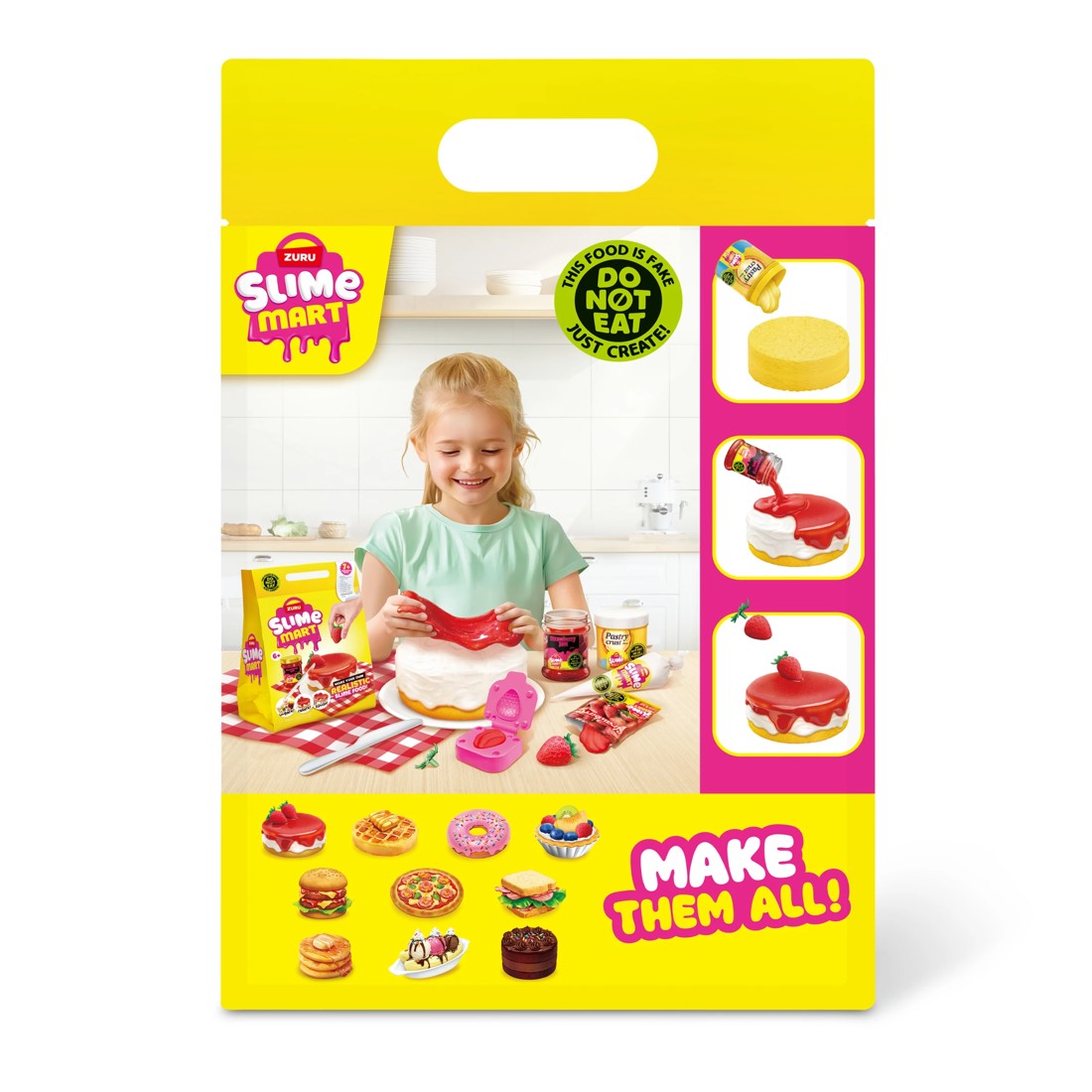 9 12 Piece Zuru Slime Mart Strawberry Cheesecake Playset, 9 of 9