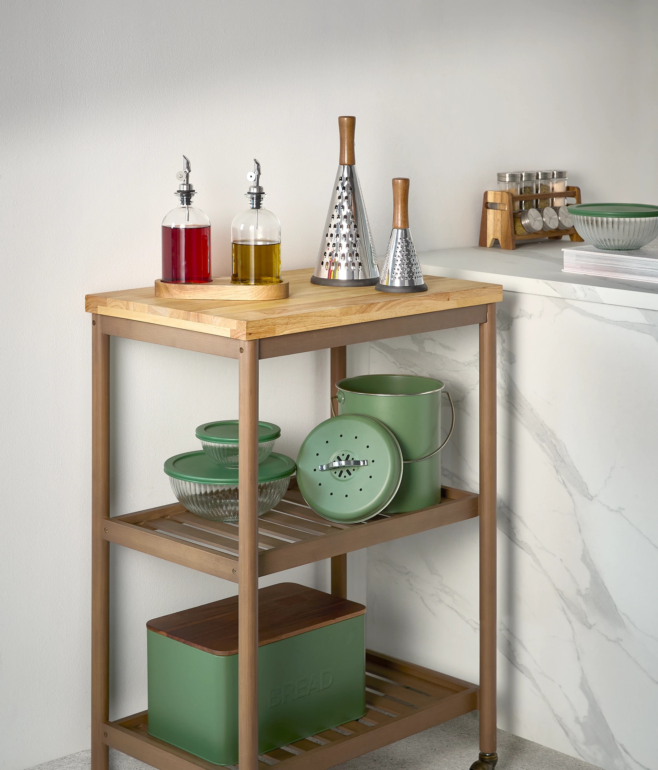 9 Wood Look Kitchen Trolley, 9 of 9