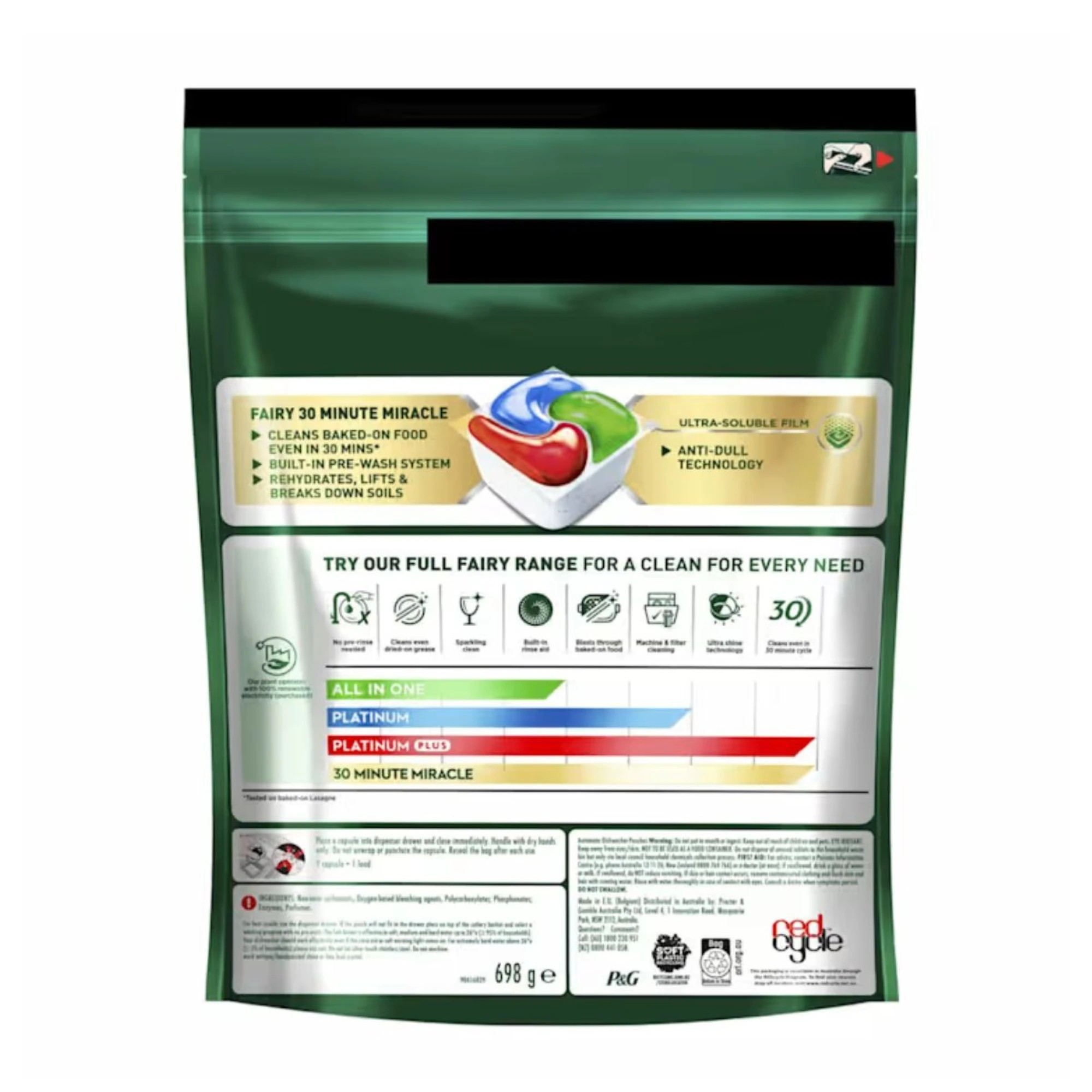 2 Fairy PK70 Dishwasher Capsules Platinum Plus Refreshing Herbal Breeze x6, 2 of 2