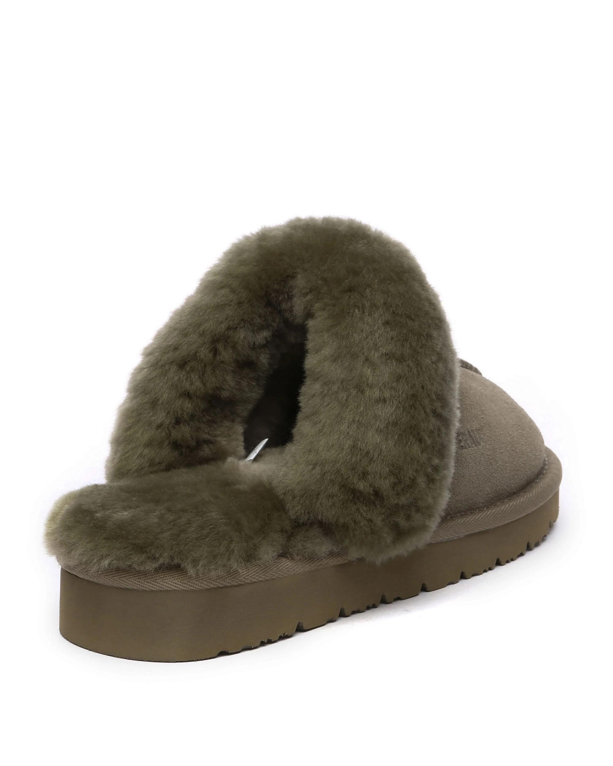 3 Everau Unisex Muffin Slipper Suede CARIBOU, 3 of 5