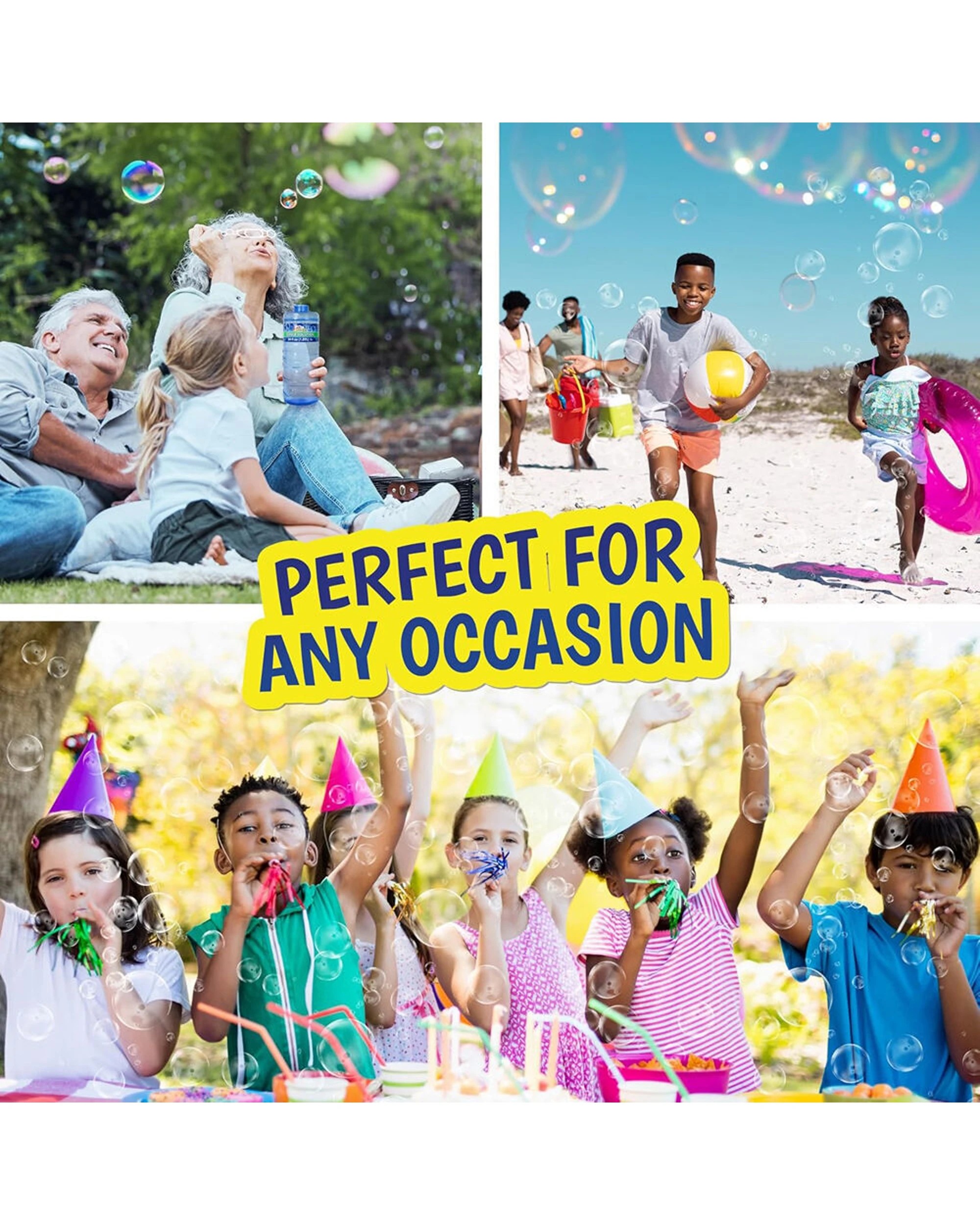 3 Maxx Bubbles Bubble Solution Refill Bottle 4pk 64oz Wand Kids Toy - Clear, 3 of 7