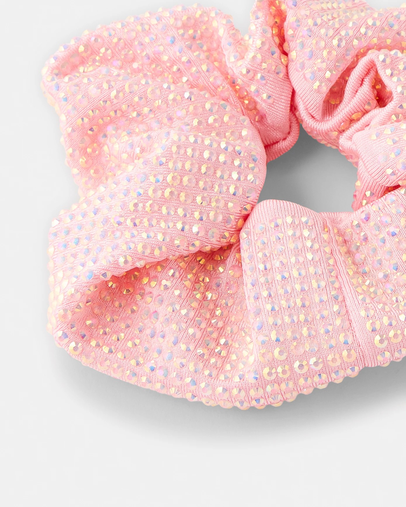 2 Diamante Hair Scrunchie - Pink, 2 of 3