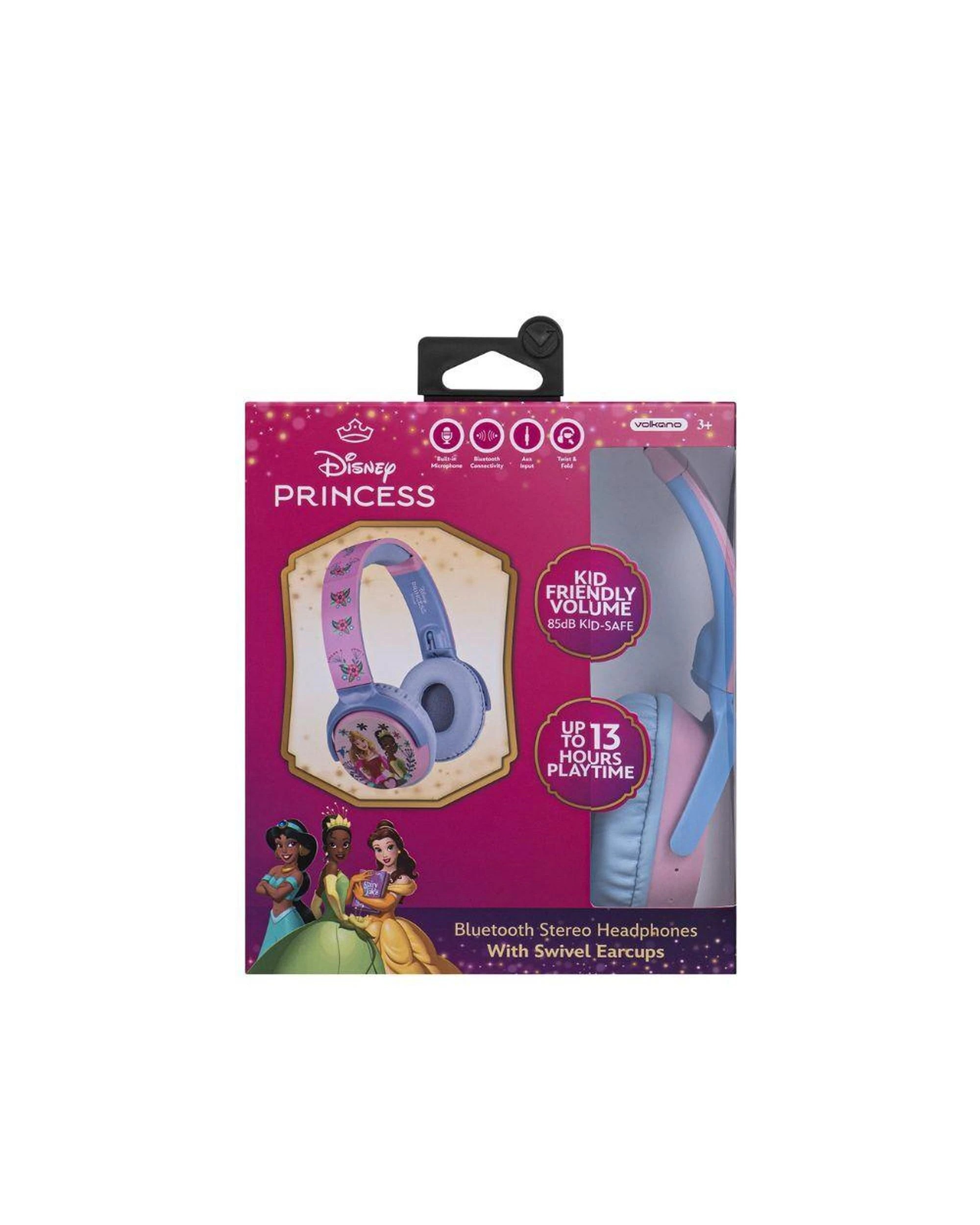 7 Disney Princess Kids Bluetooth Headphones 85dB Volume Limit Foldable, 7 of 8