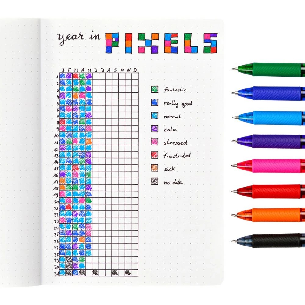 3 Pentel Energel X BL107 Gel Pen 0.7mm Orange, 3 of 5