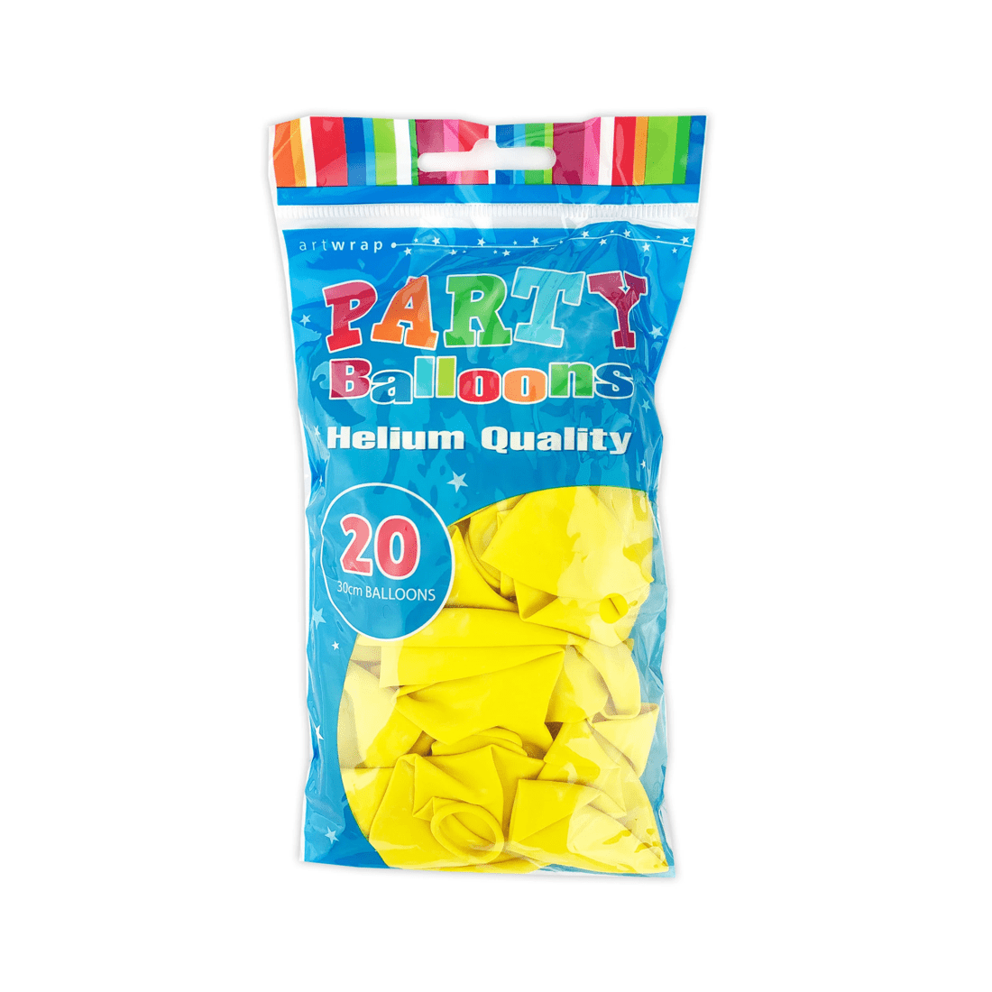 2 Artwrap Balloons 30cm Pack of 20 - Yellow, 2 of 2