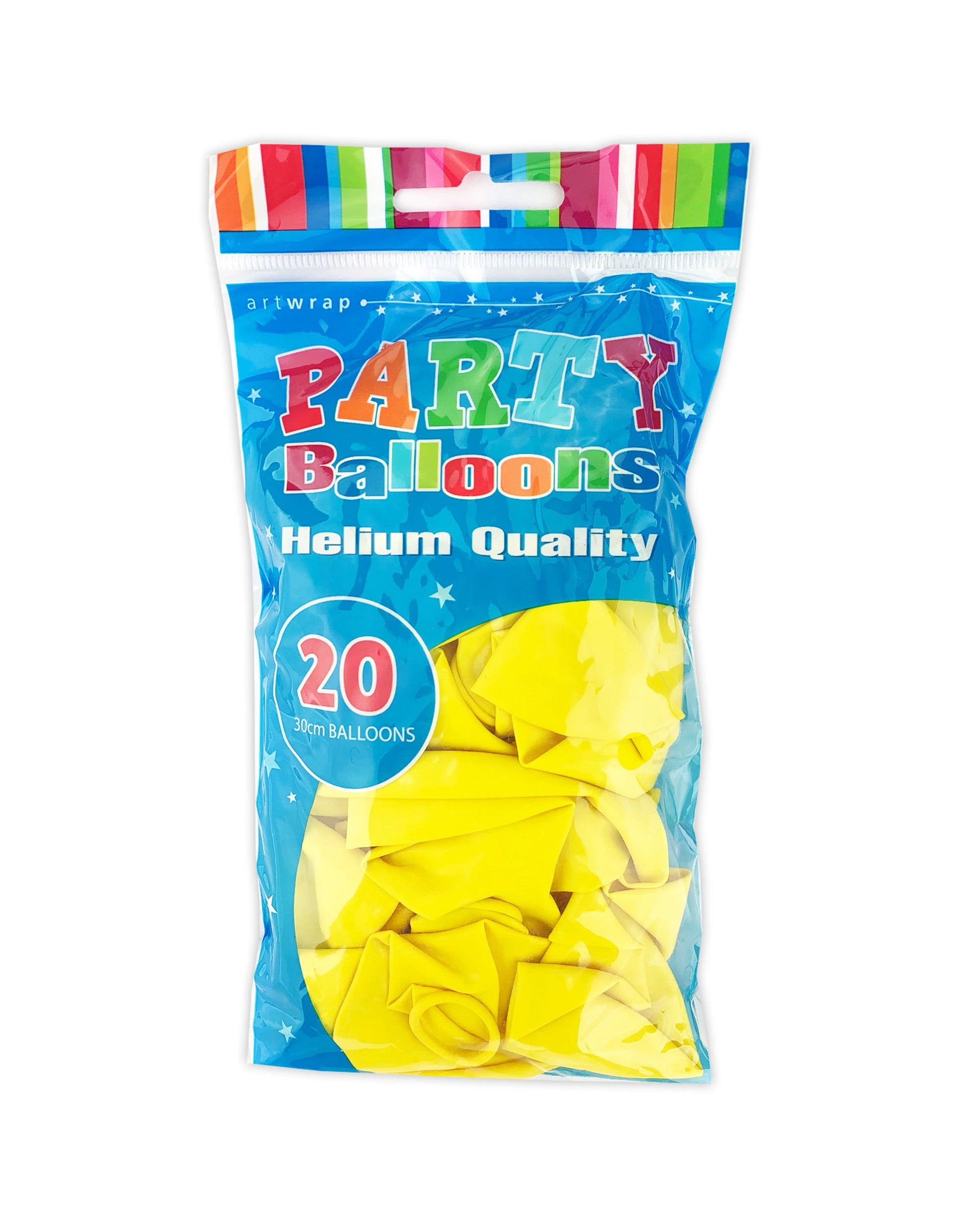 2 Artwrap Balloons 30cm Pack of 20 - Yellow - Yellow, 2 of 2
