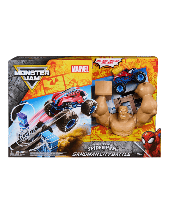 Marvel Monster Jam The Amazing Spider-Man Sandman City Battle Playset