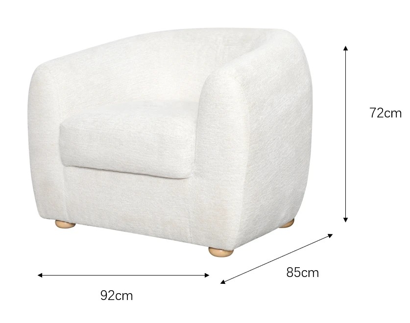 9 Hallie Lounge Chair - Cream, 9 of 9