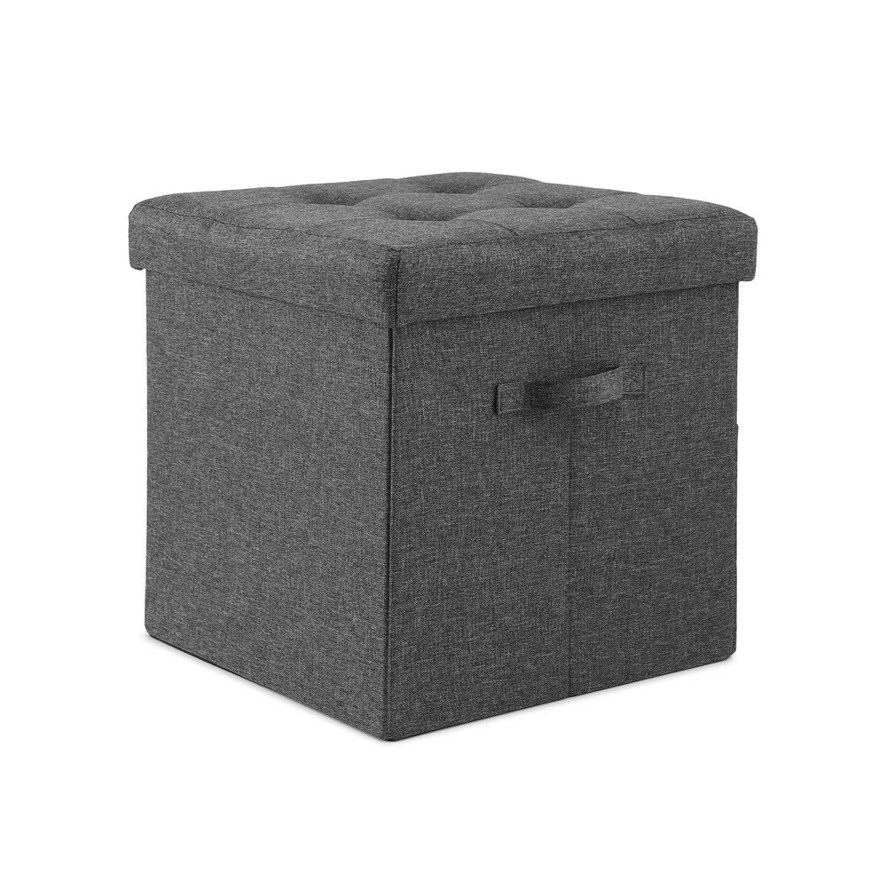 1 Artiss Storage Ottoman Rest Foot Stool Foldable - Grey, 1 of 6