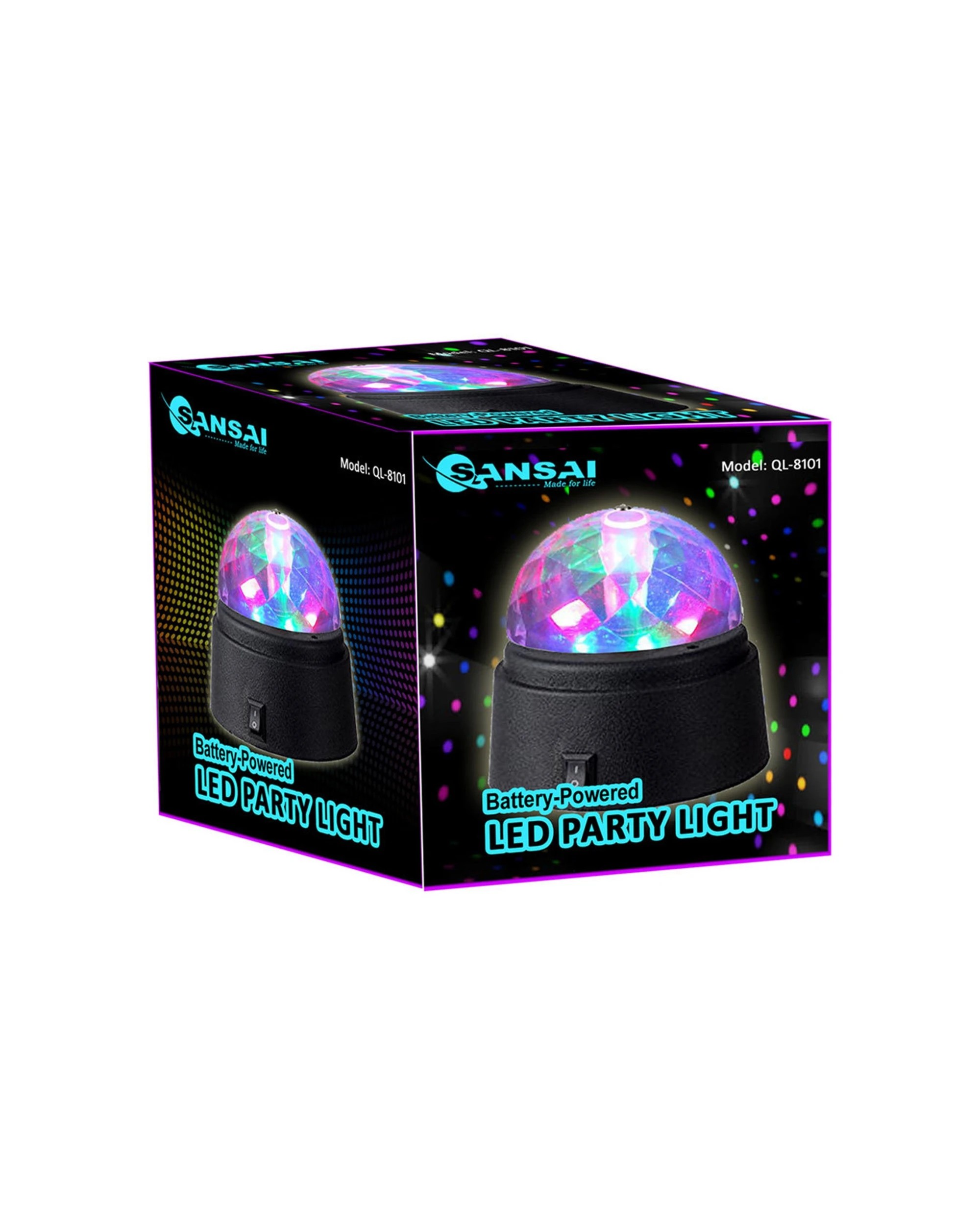 2 Sansai Battery Powered Mini Led Party Disco Light Spinning/rotating Indoor 9cm
 - Multi, 2 of 2