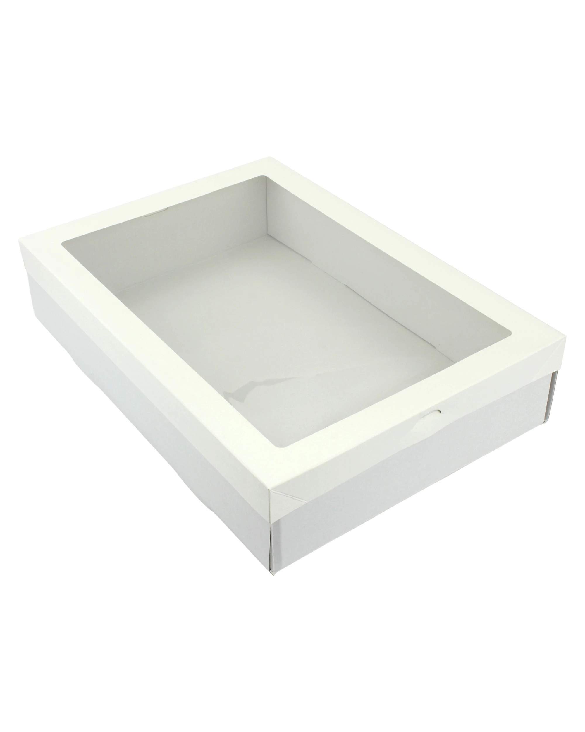 1 Alpen Eco White Grazing Boxes with Lids 36cm x 25.2cm x 8cm Pack of 2 - White, 1 of 4