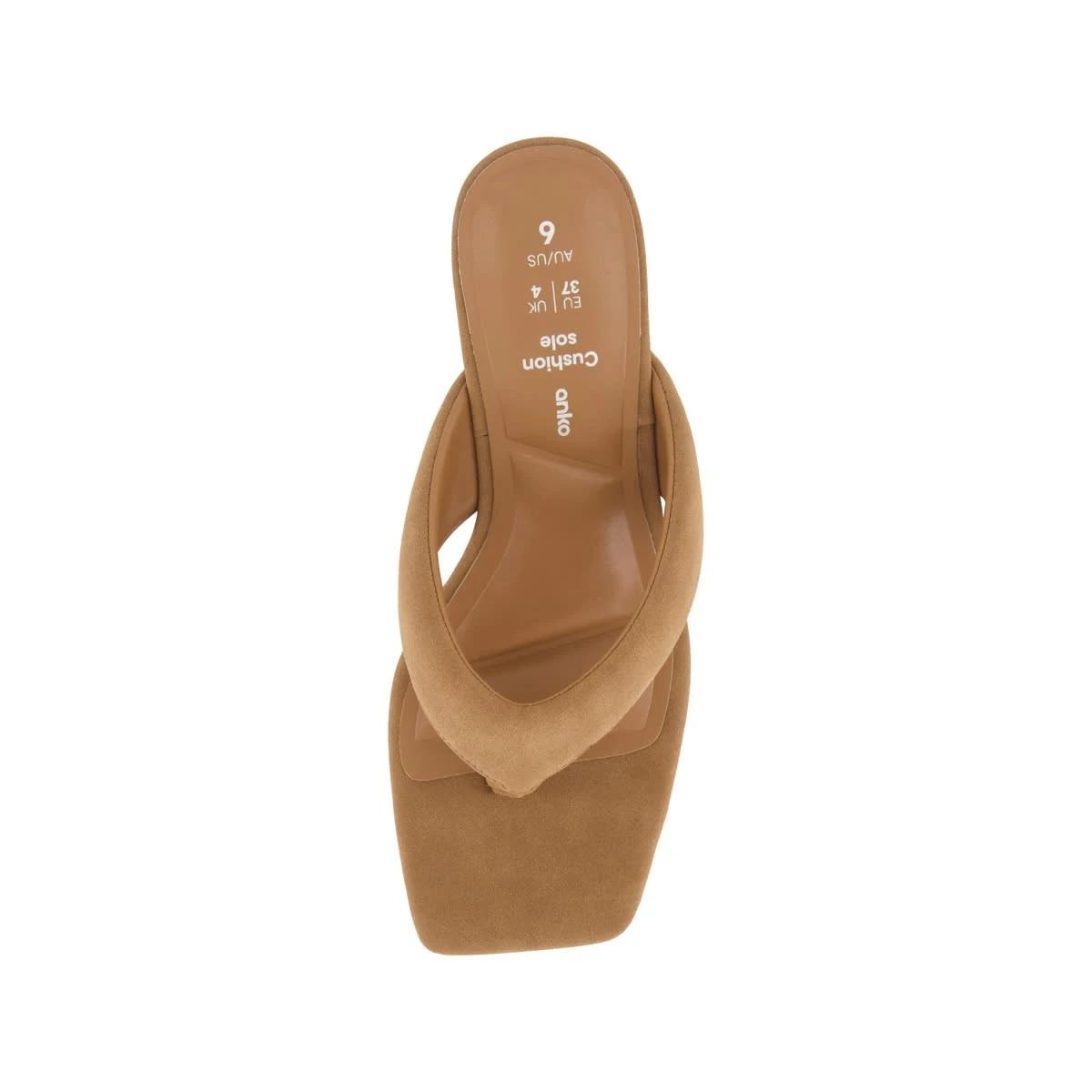 3 Cushion Toe Post Heels RICH TAN, 3 of 5