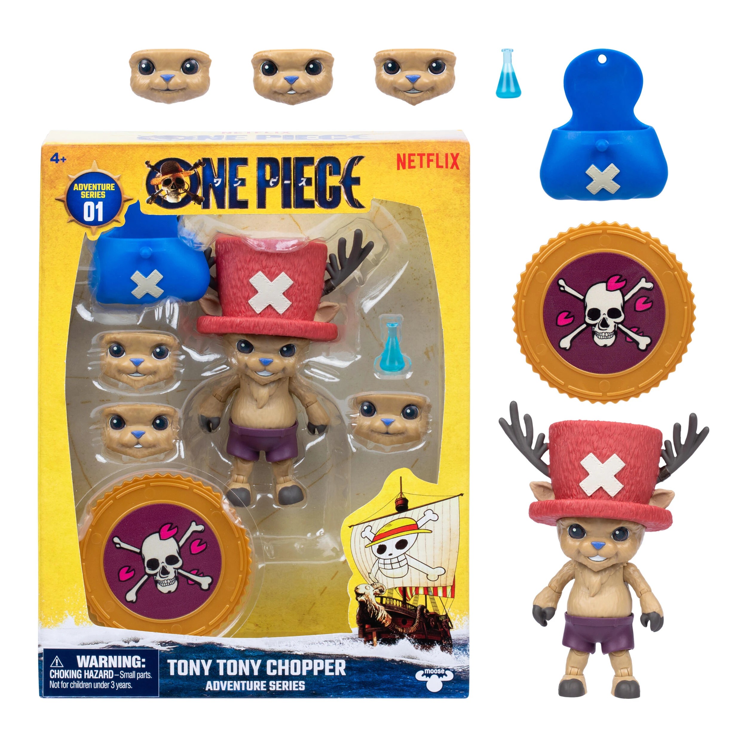 4 One Piece Action Figure - Assorted - Multi, 4 of 8